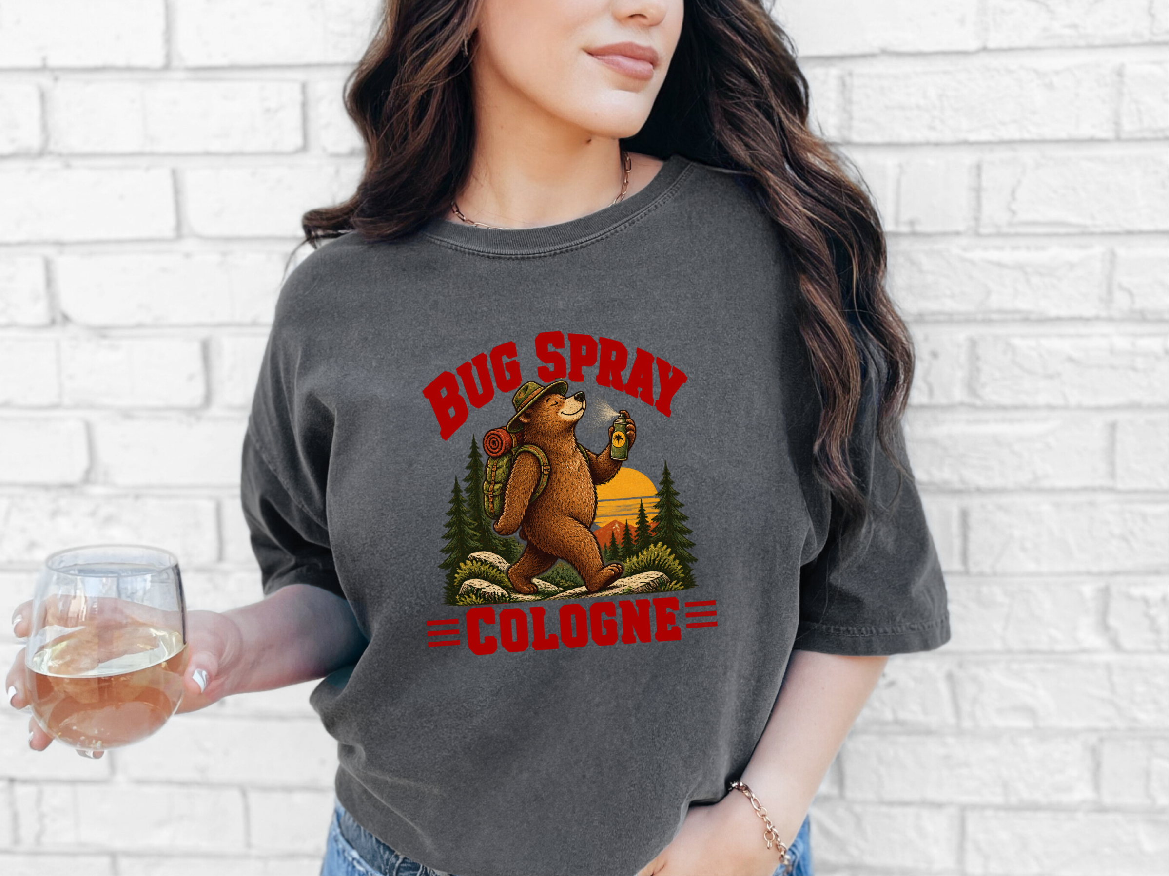 Hiking Bear Bug Spray Cologne funny shirt - photo 4