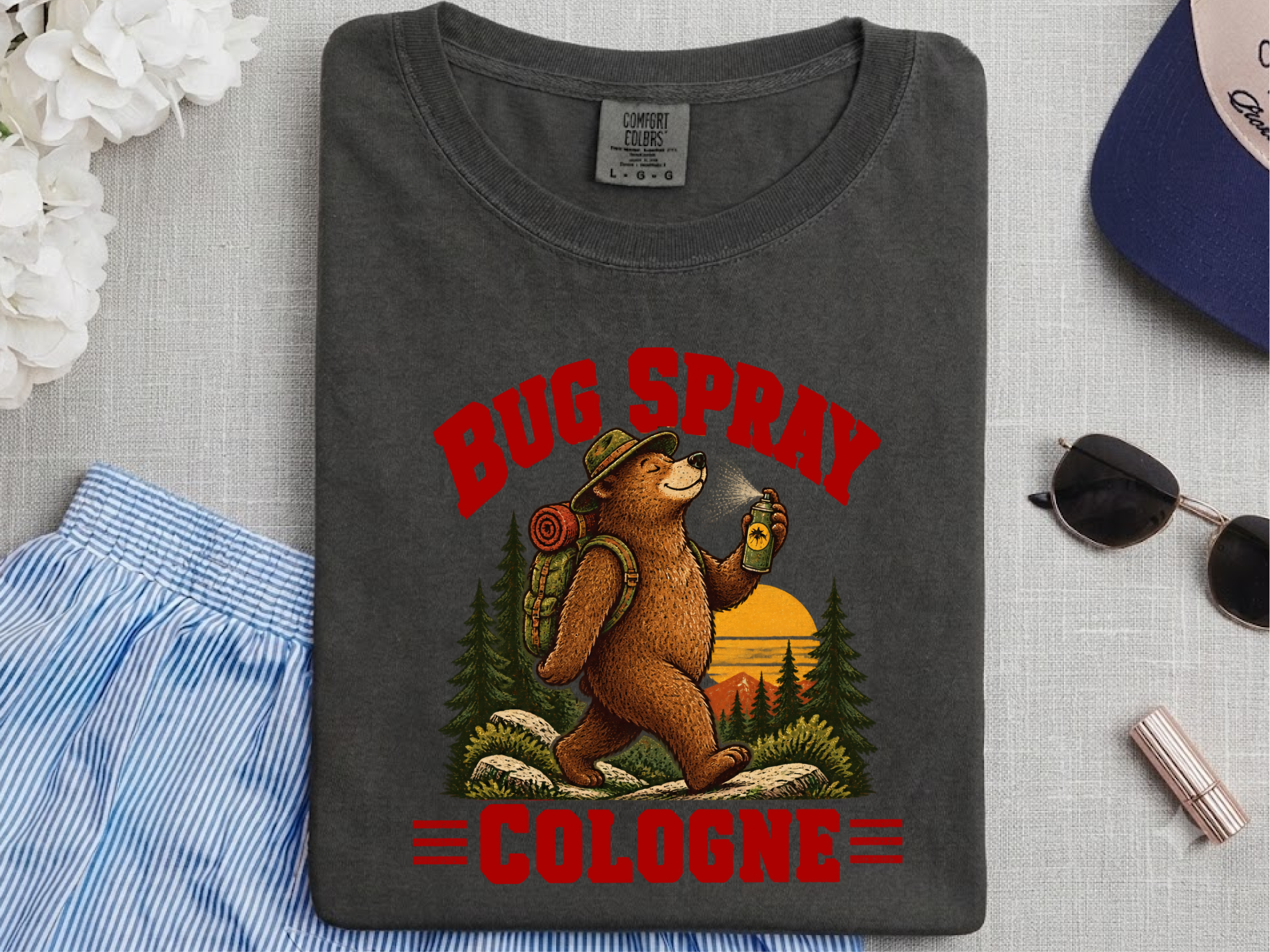 Hiking Bear Bug Spray Cologne funny shirt - photo 3