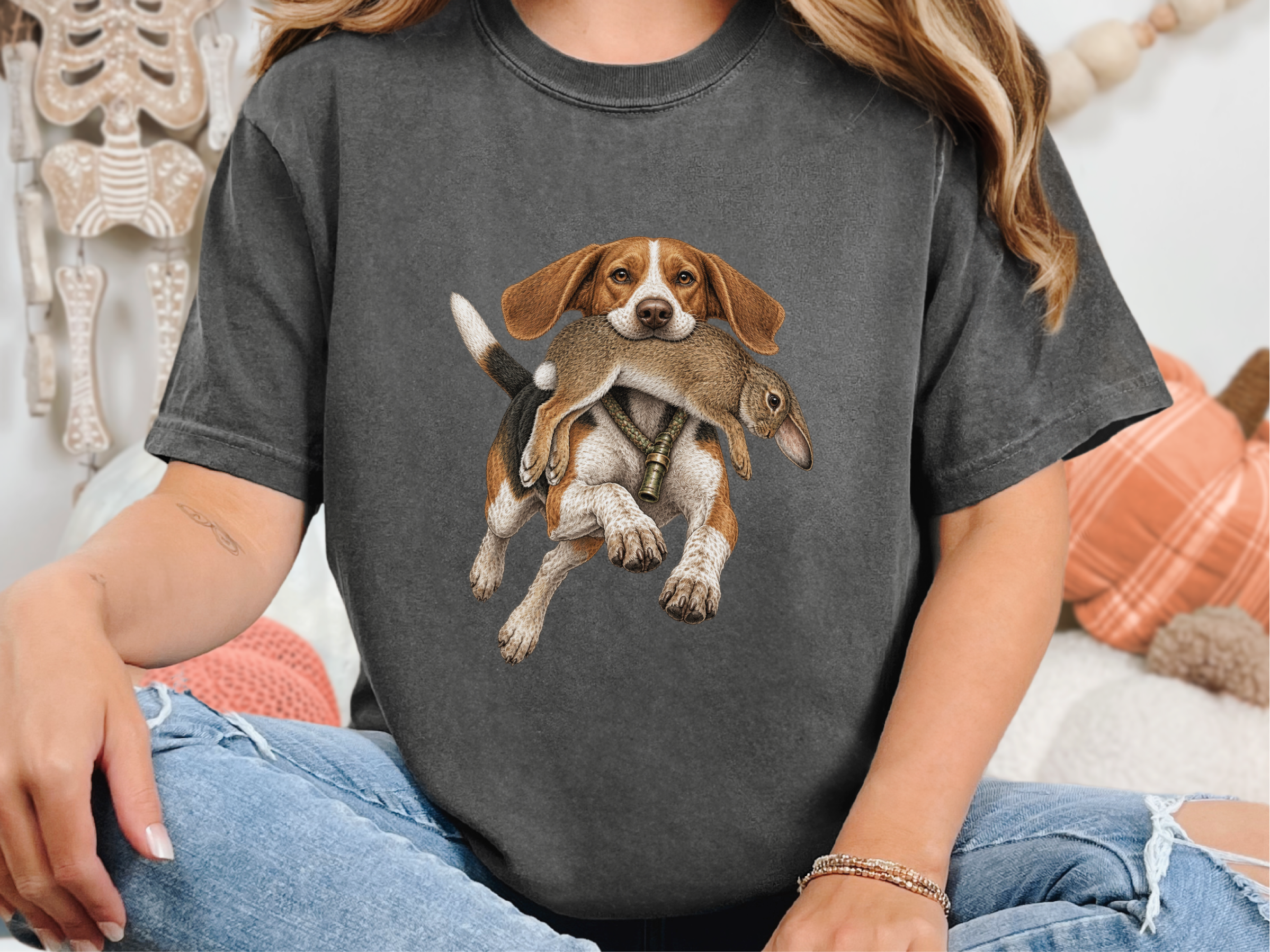 Beagle Hunting Wild Rabbit doodle dog shirt - photo 4