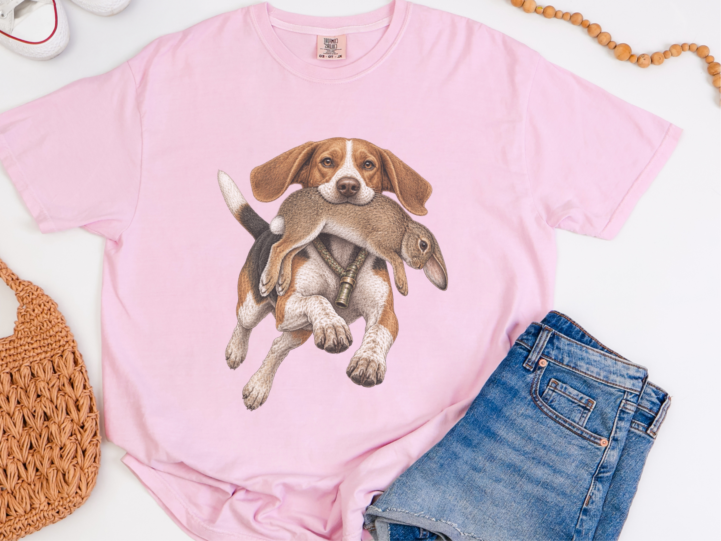 Beagle Hunting Wild Rabbit doodle dog shirt - photo 5