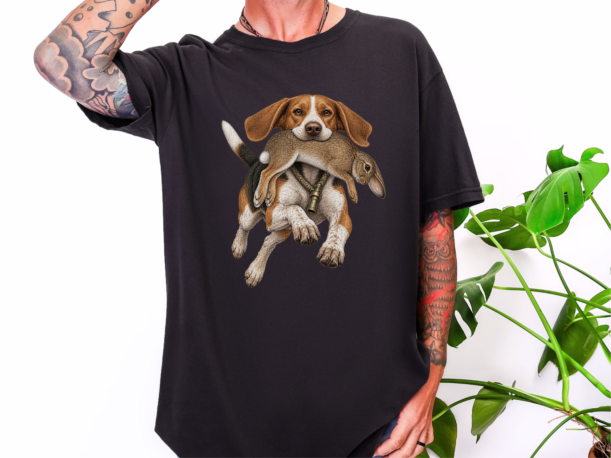 Beagle Hunting Wild Rabbit doodle dog shirt - photo 3