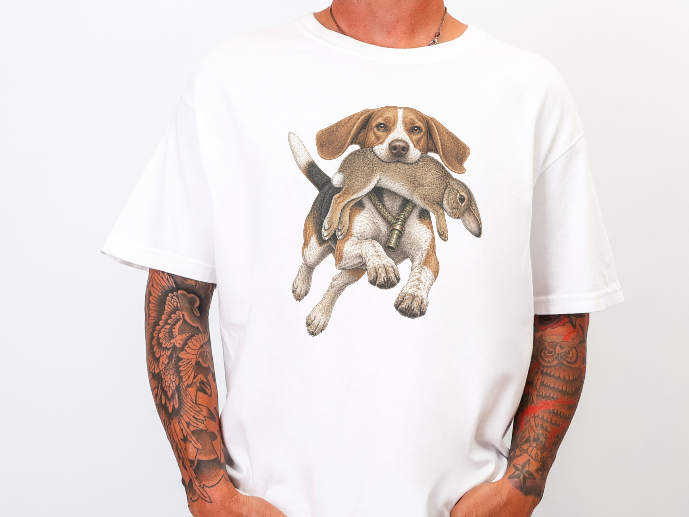 Beagle Hunting Wild Rabbit doodle dog shirt - photo 2