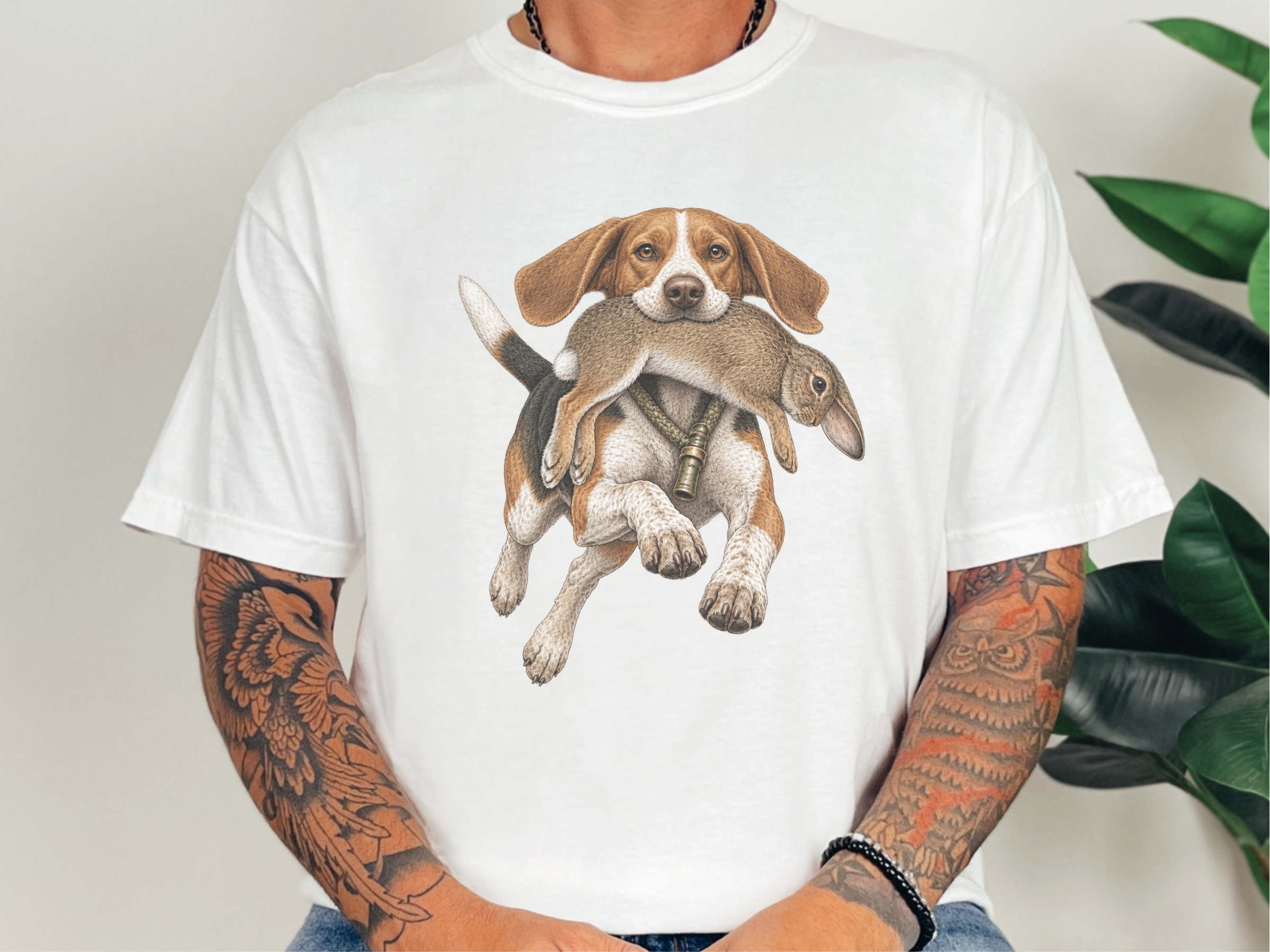 Beagle Hunting Wild Rabbit doodle dog shirt - photo 1