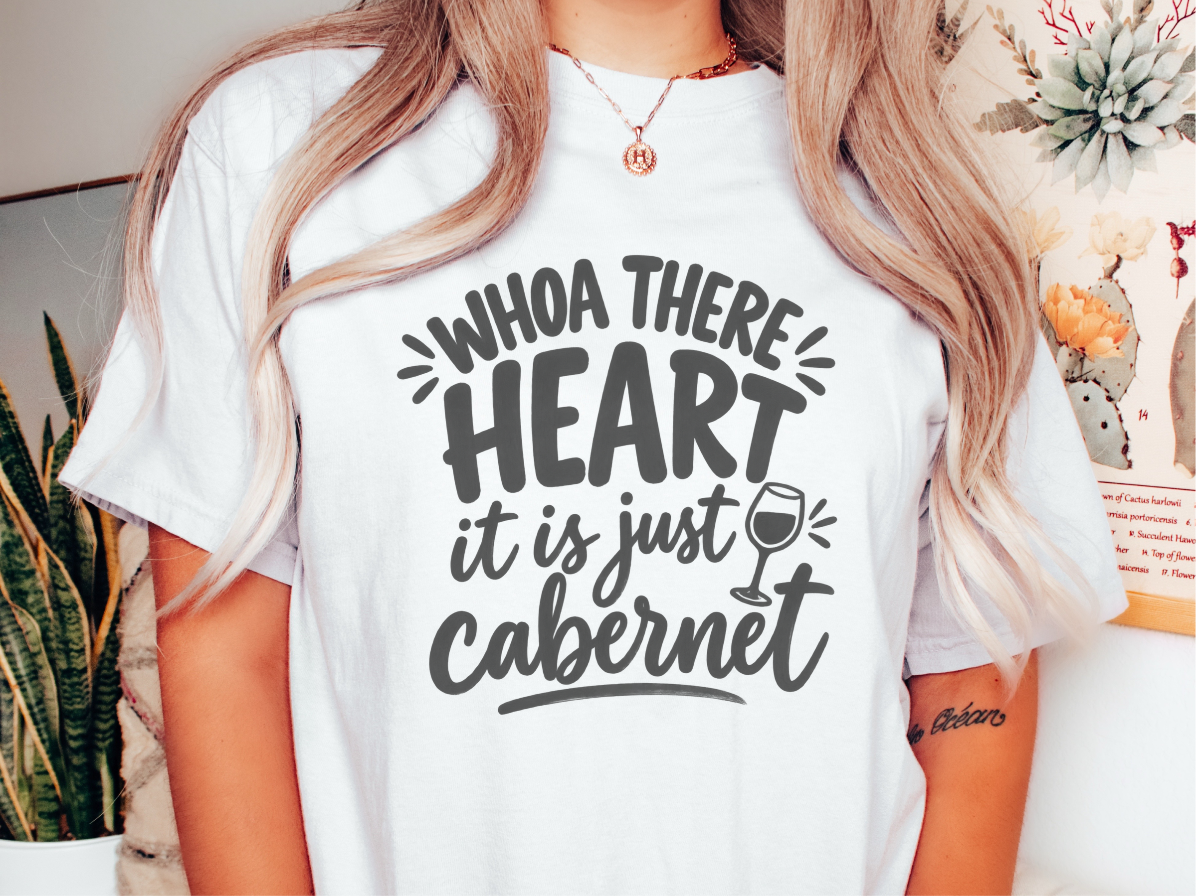 Whoa There Heart Cabernet Lettering funny shirt - photo 1