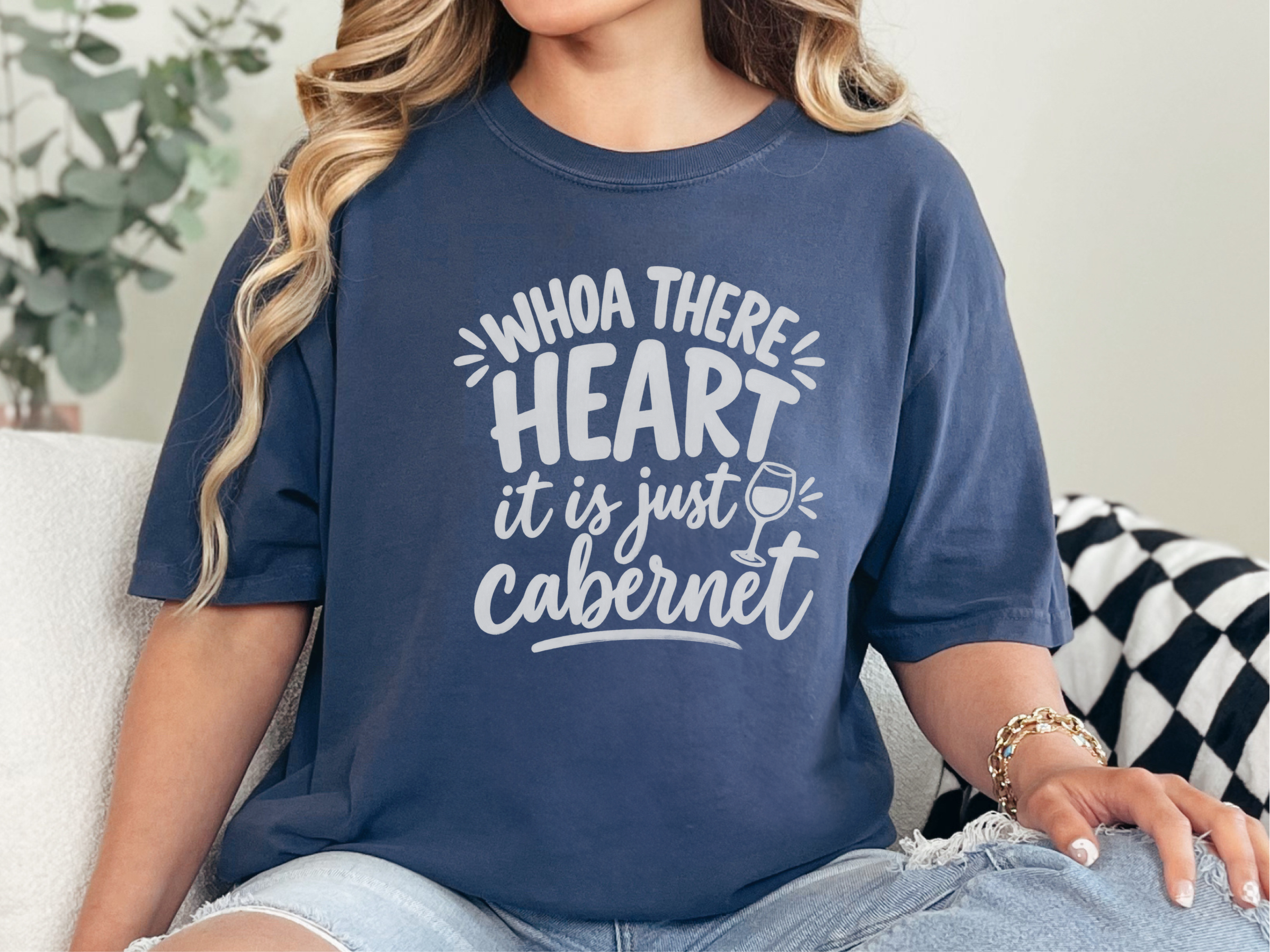 Whoa There Heart Cabernet Lettering funny shirt - photo 8