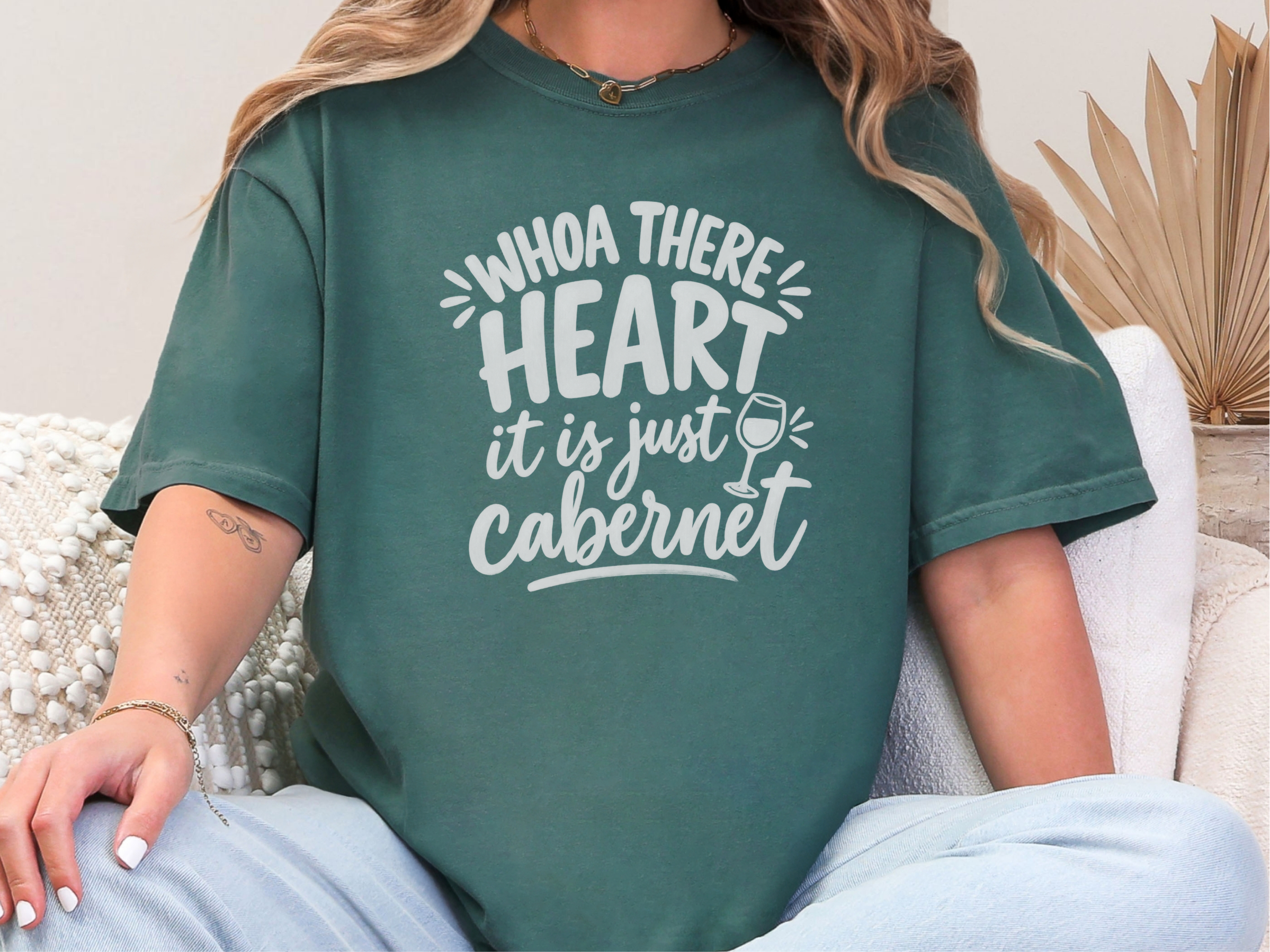 Whoa There Heart Cabernet Lettering funny shirt - photo 6
