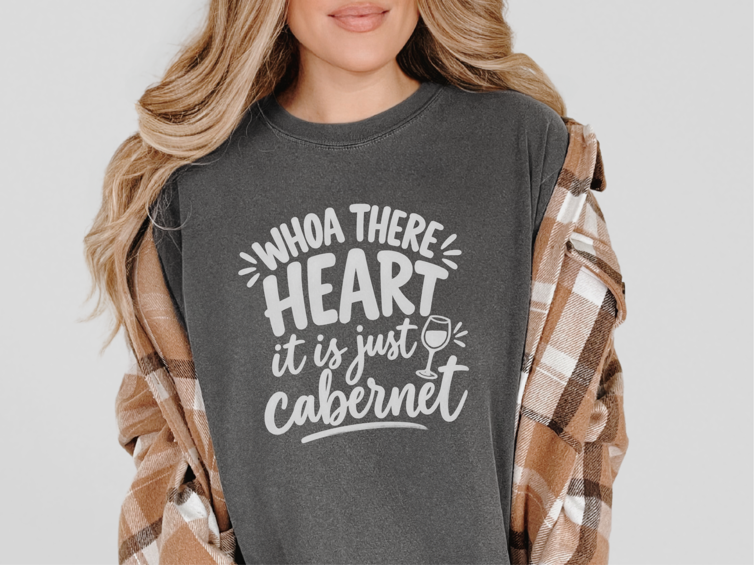 Whoa There Heart Cabernet Lettering funny shirt - photo 3