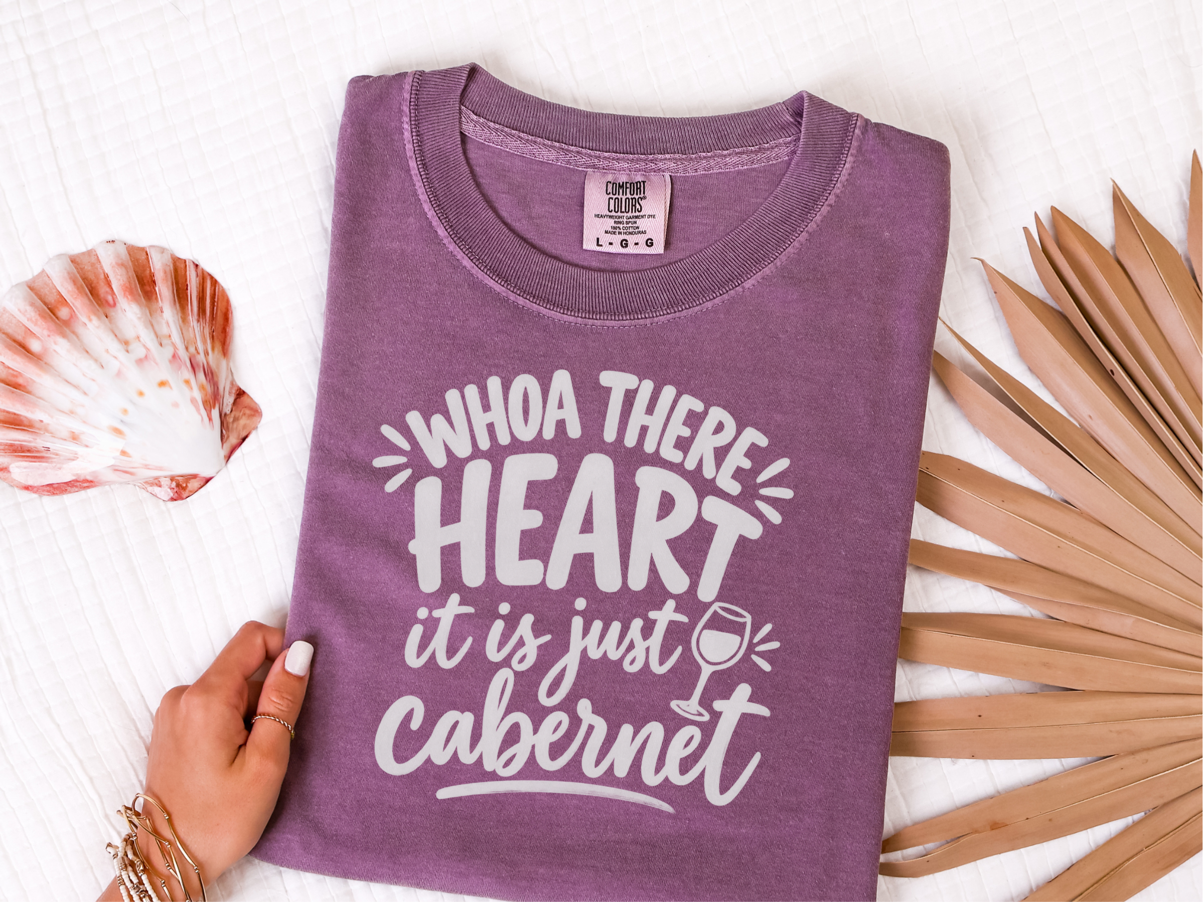 Whoa There Heart Cabernet Lettering funny shirt - photo 4