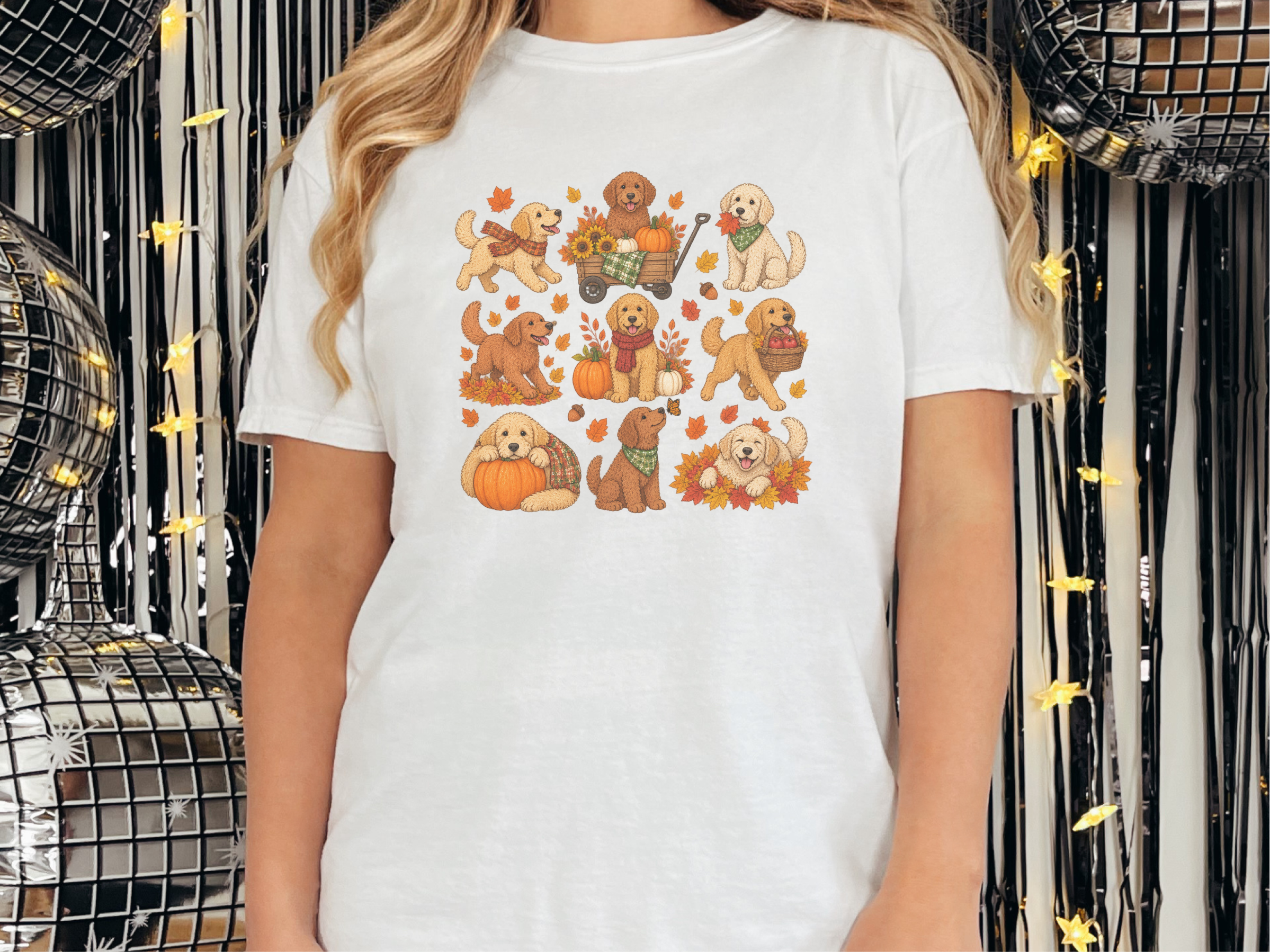 Golden Retriever Fall Activities doodle dog shirt - photo 1