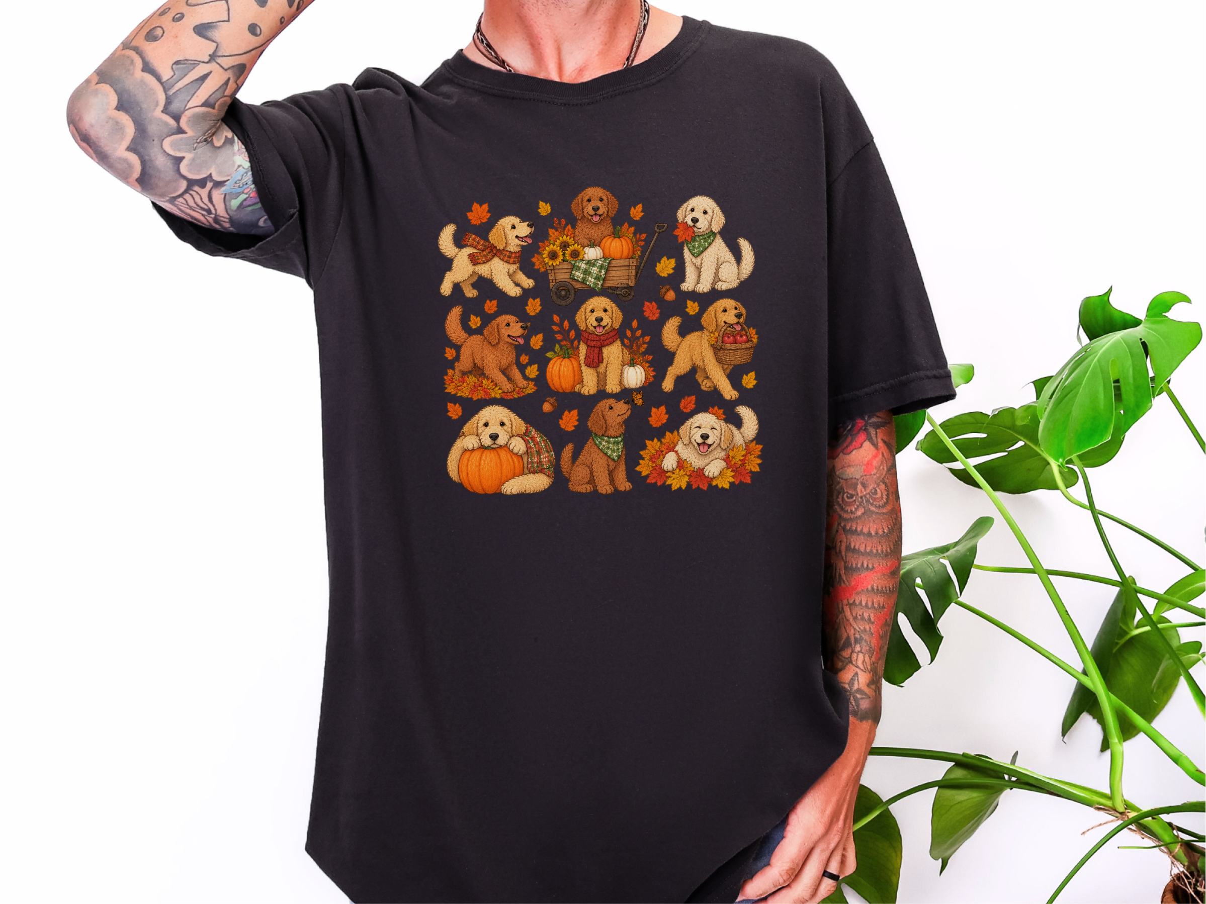 Golden Retriever Fall Activities doodle dog shirt - photo 5