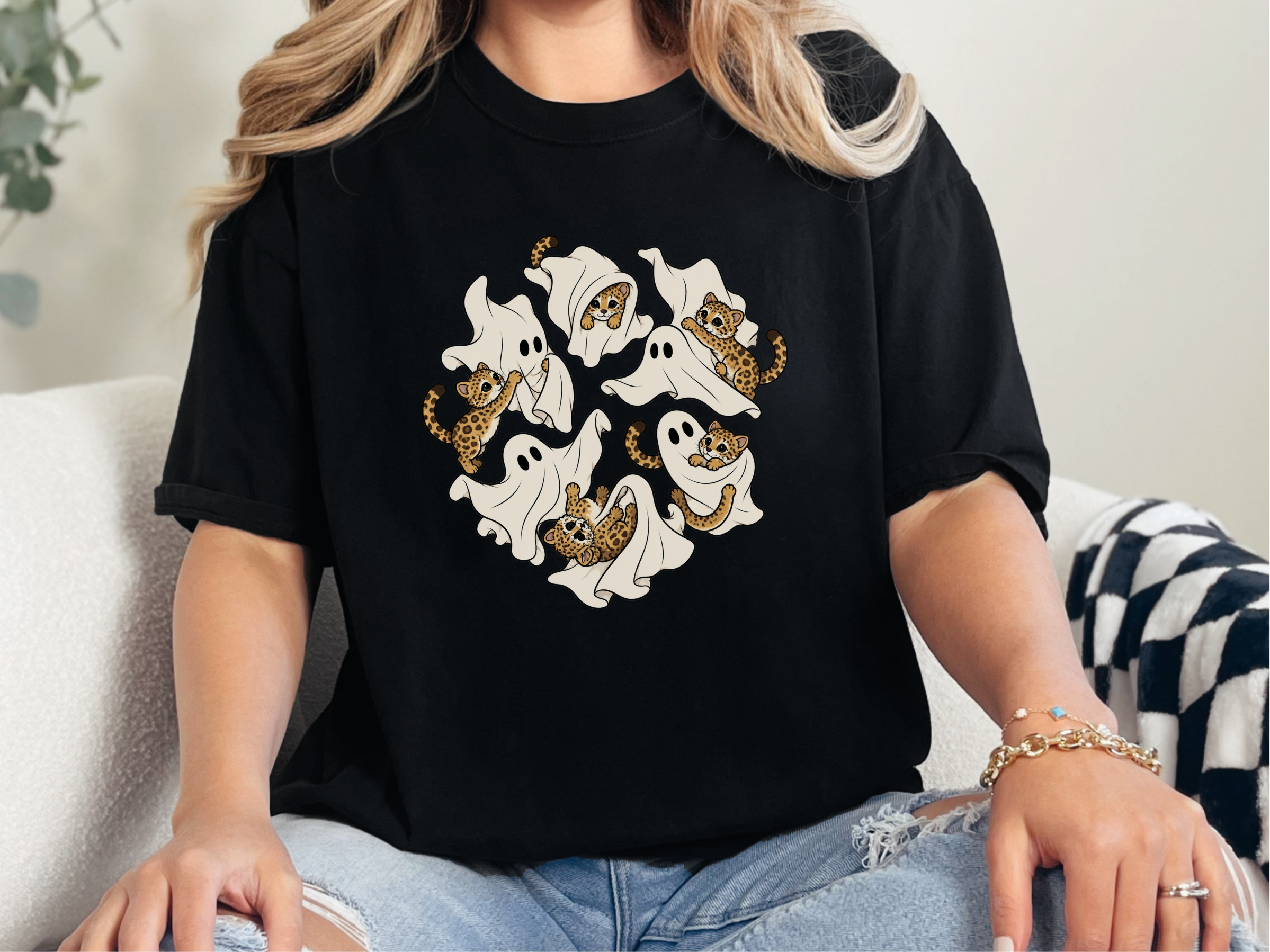 Cute Ghost Leopard Cubs funny shirt - photo 2