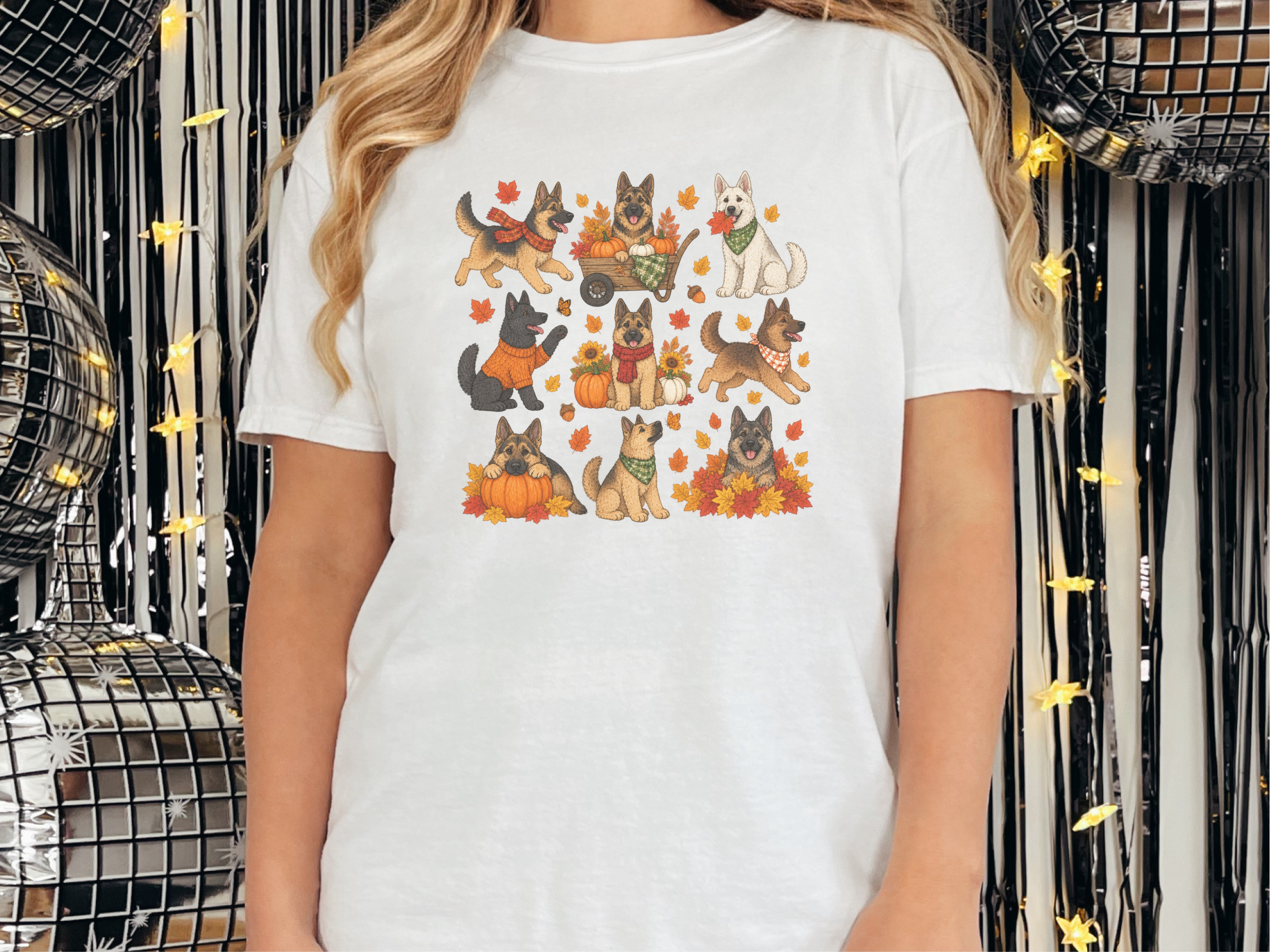 German Shepherd Fall Activities doodle dog shirt - photo 2