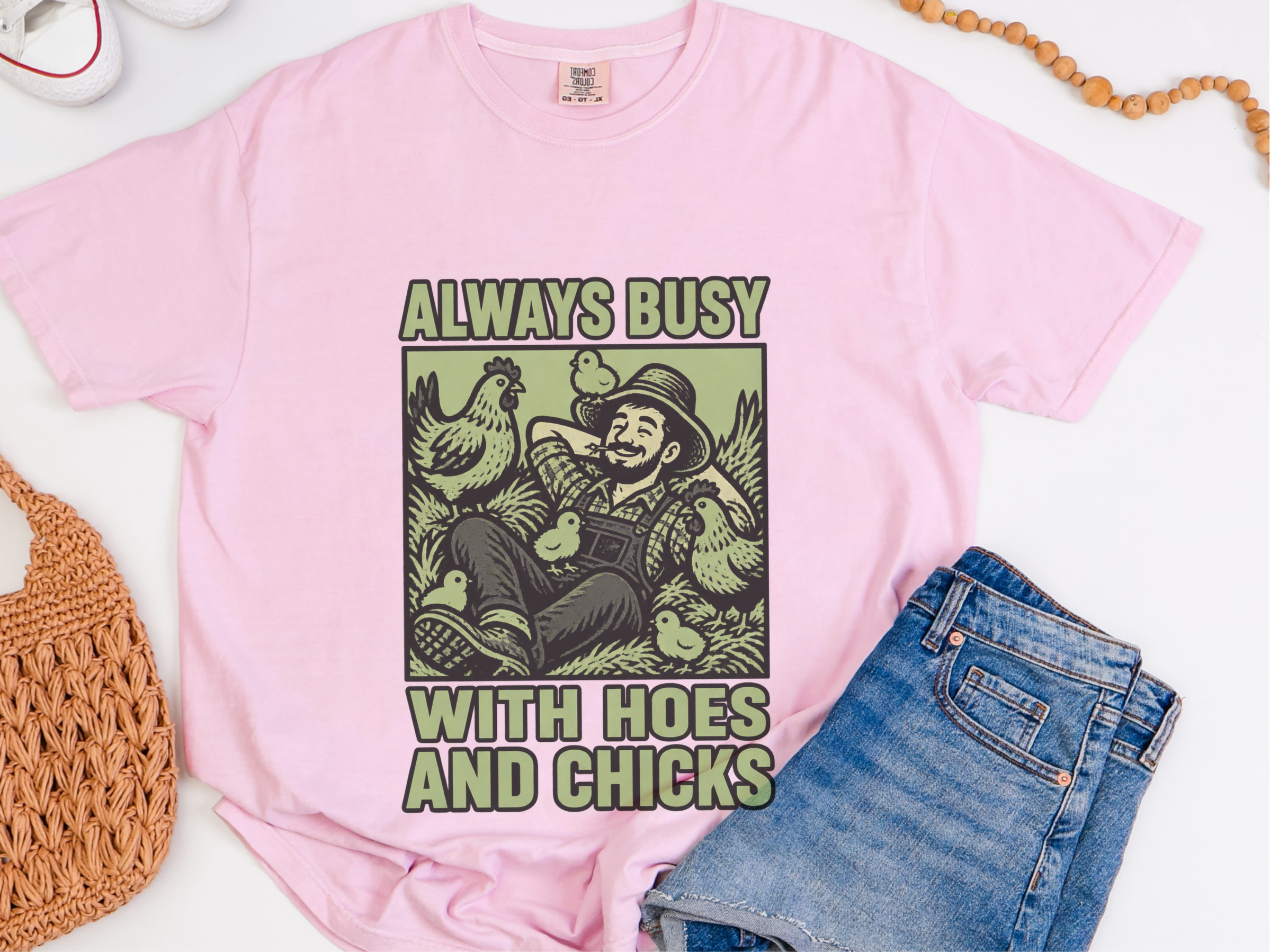 Farmer With Hoes And Chicks funny shirt - photo 5