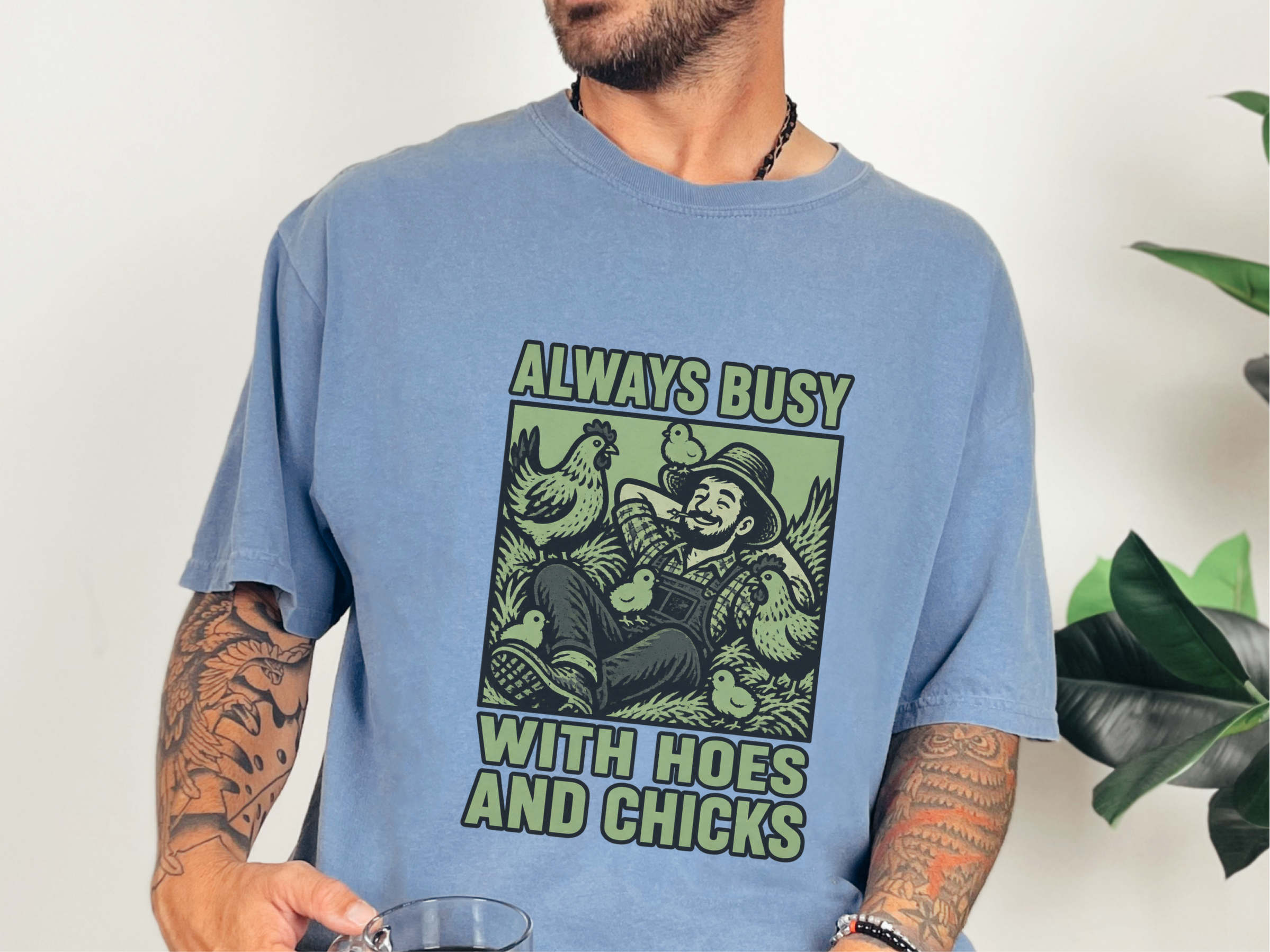 Farmer With Hoes And Chicks funny shirt - photo 6