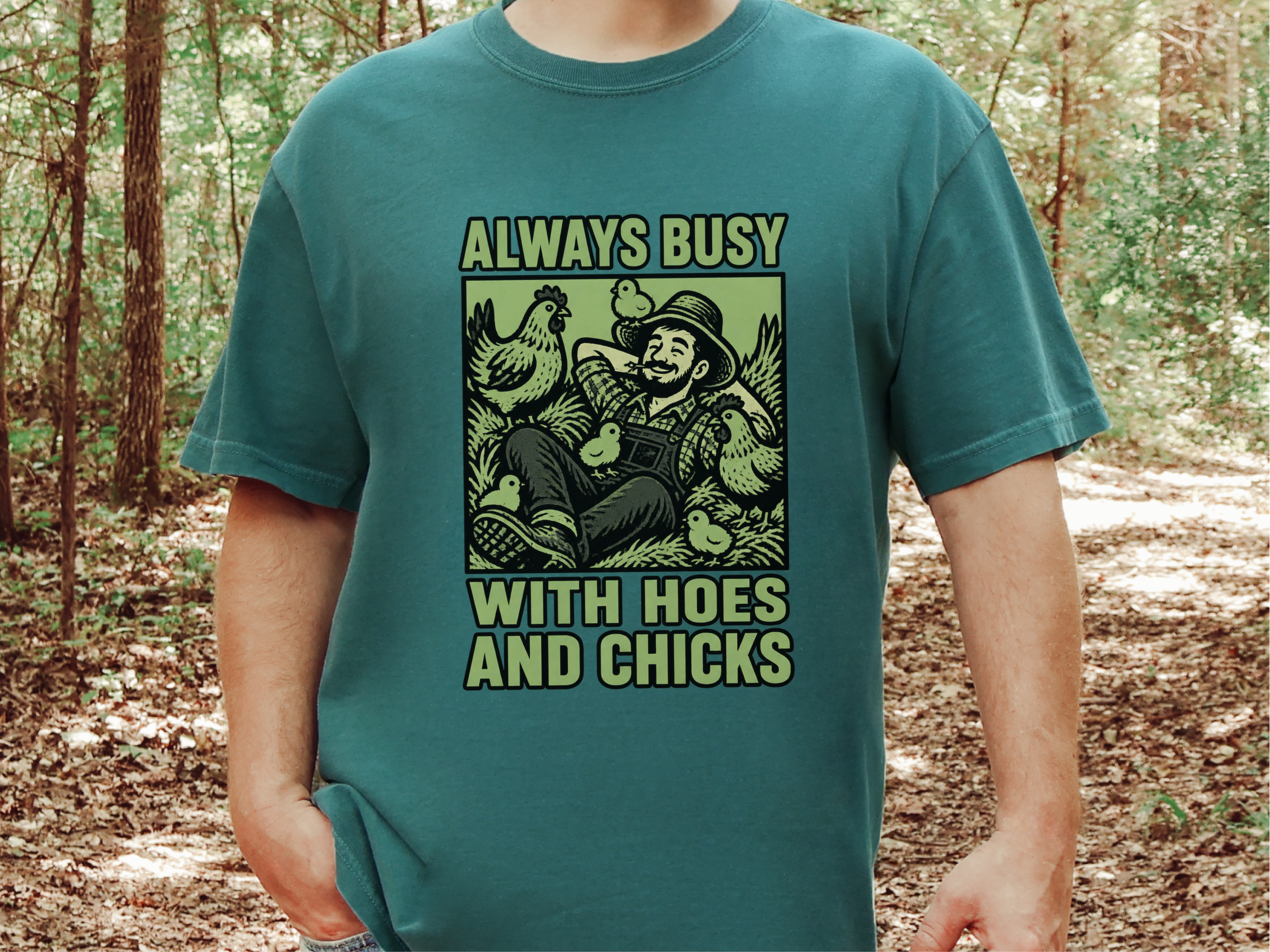 Farmer With Hoes And Chicks funny shirt - photo 8