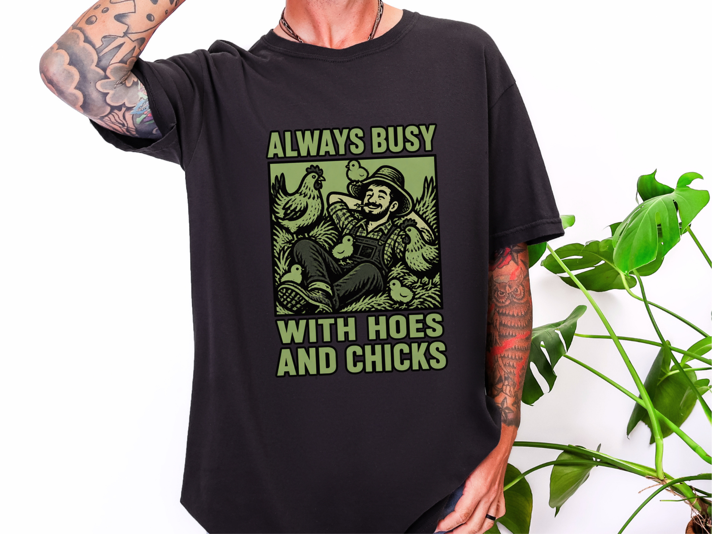 Farmer With Hoes And Chicks funny shirt - photo 4