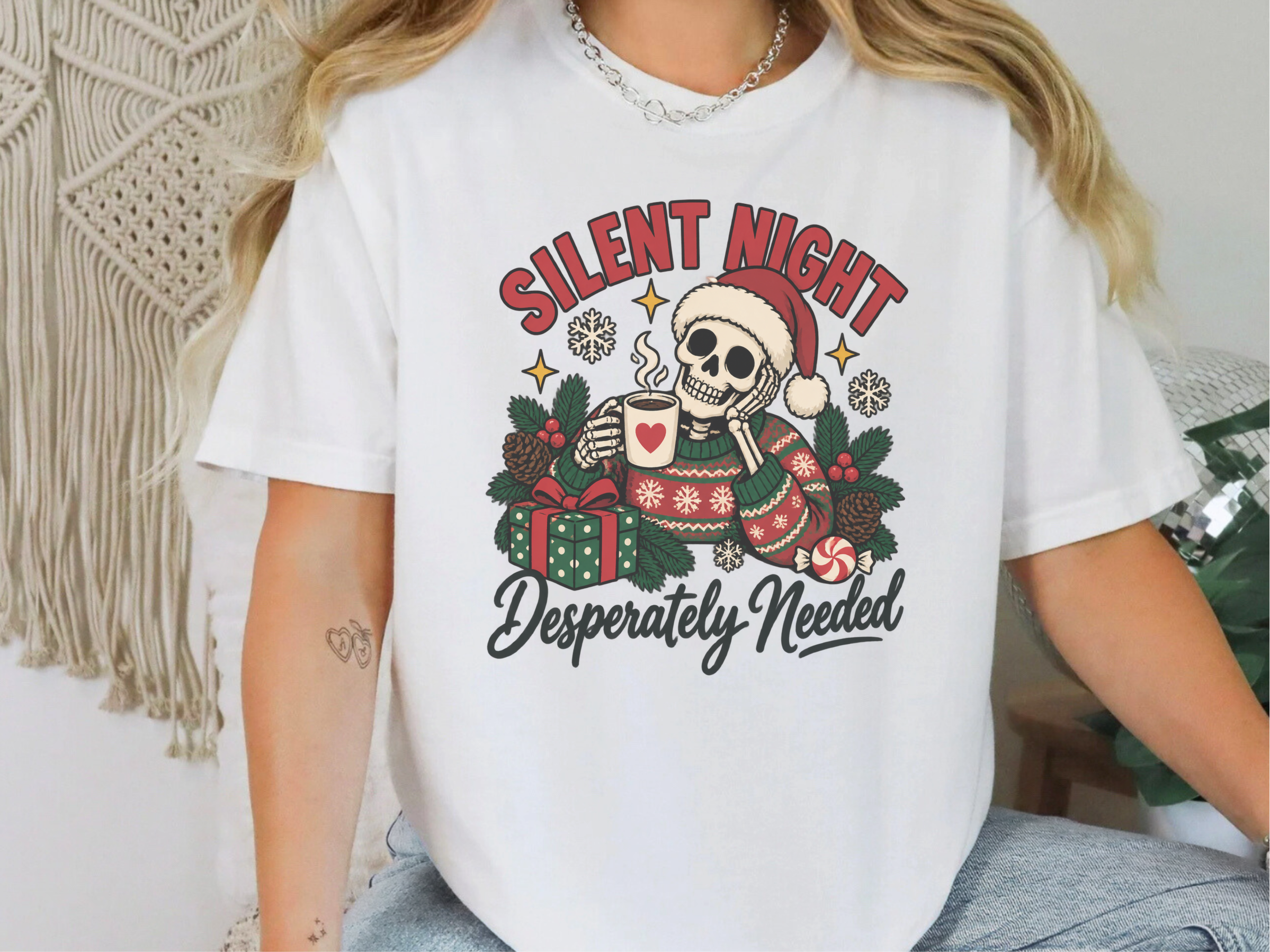 Skeleton Santa Silent Night Needed