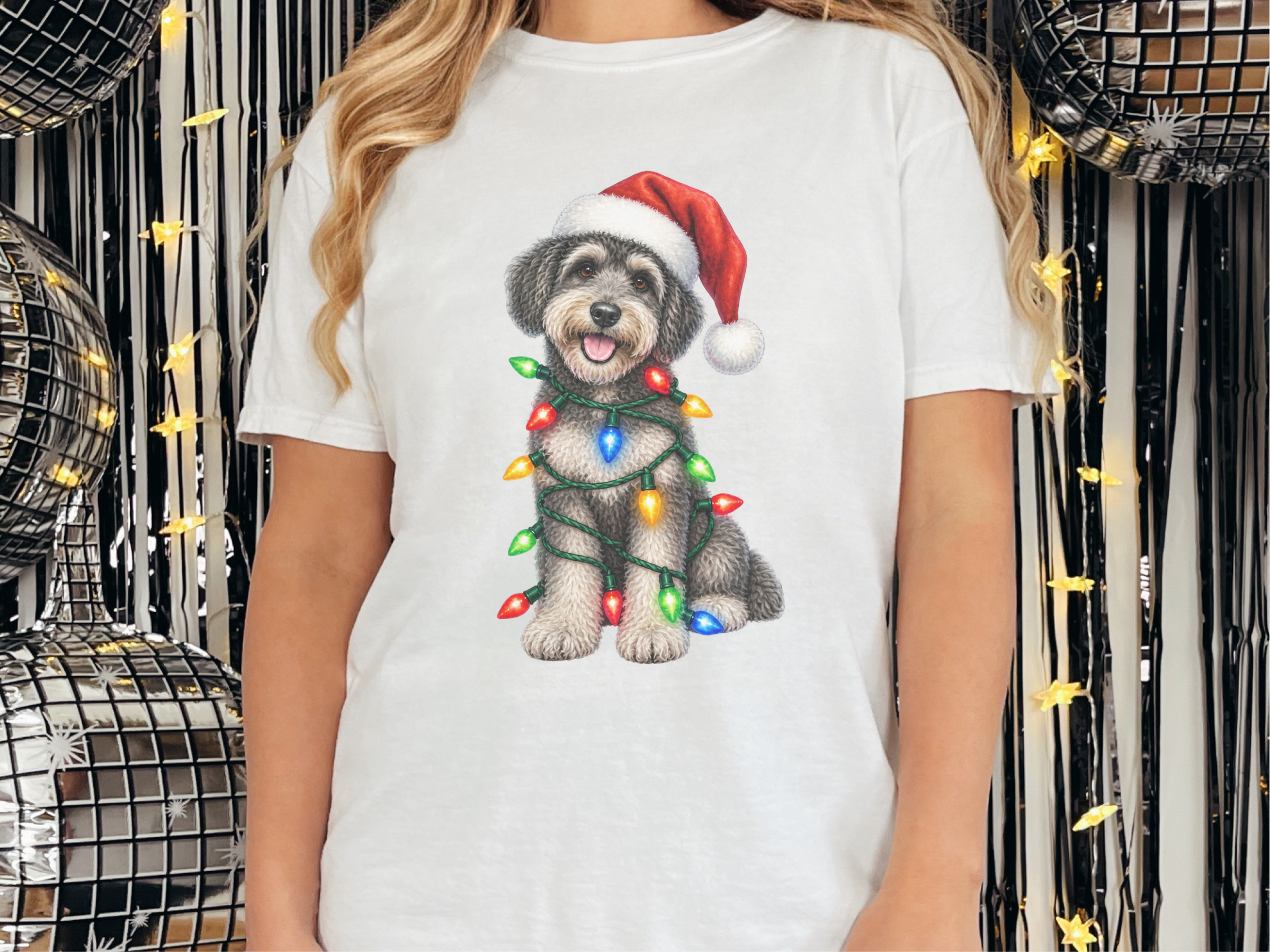 Schnoodle Christmas Lights Santa Hat - photo 1