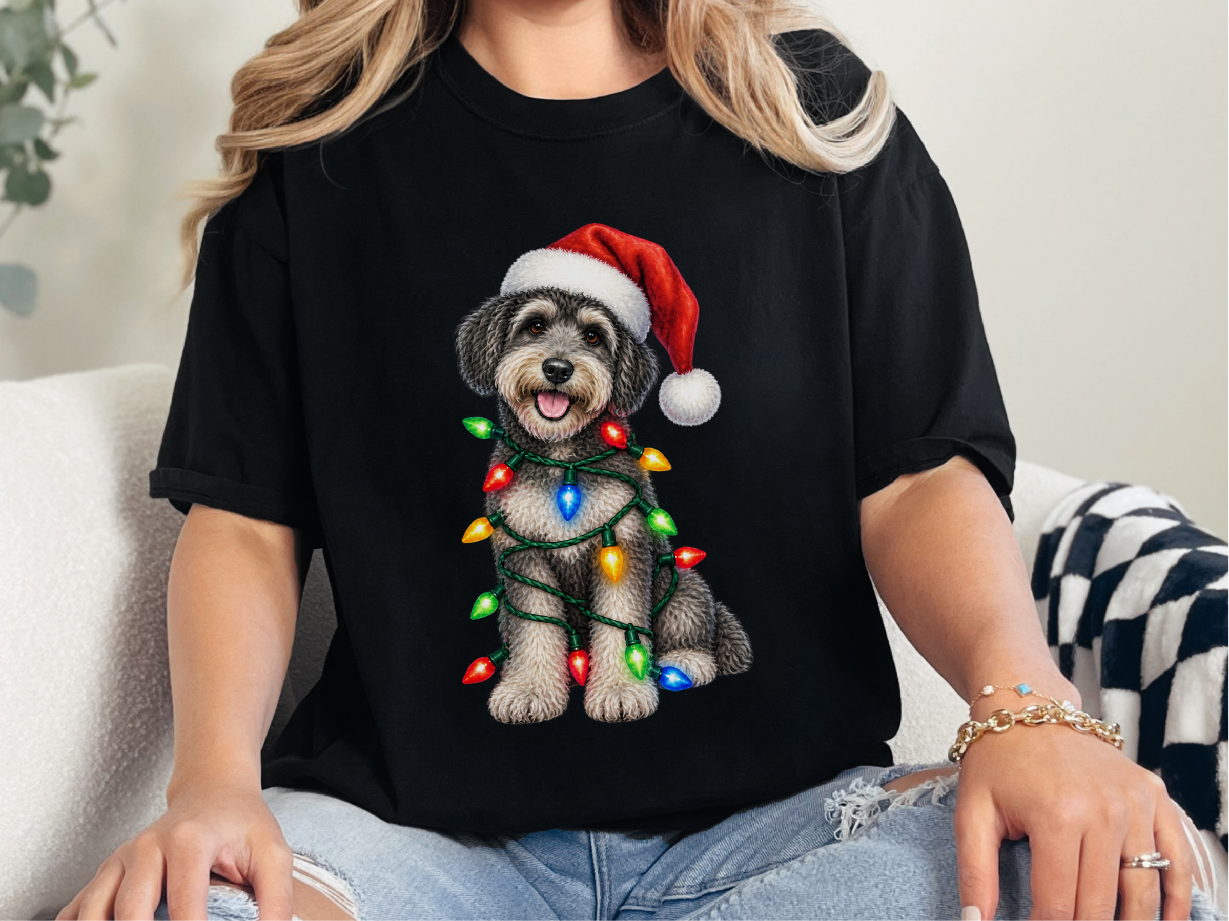 Schnoodle Christmas Lights Santa Hat - photo 2