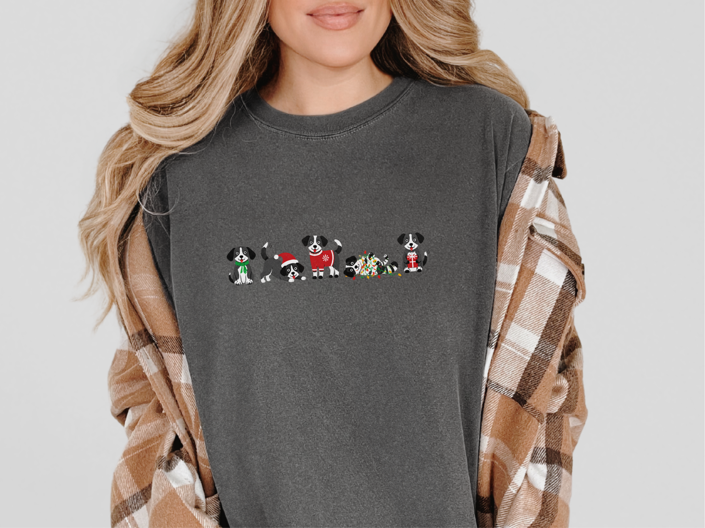 Festive Christmas Dogs Lineup funny shirt - photo 4