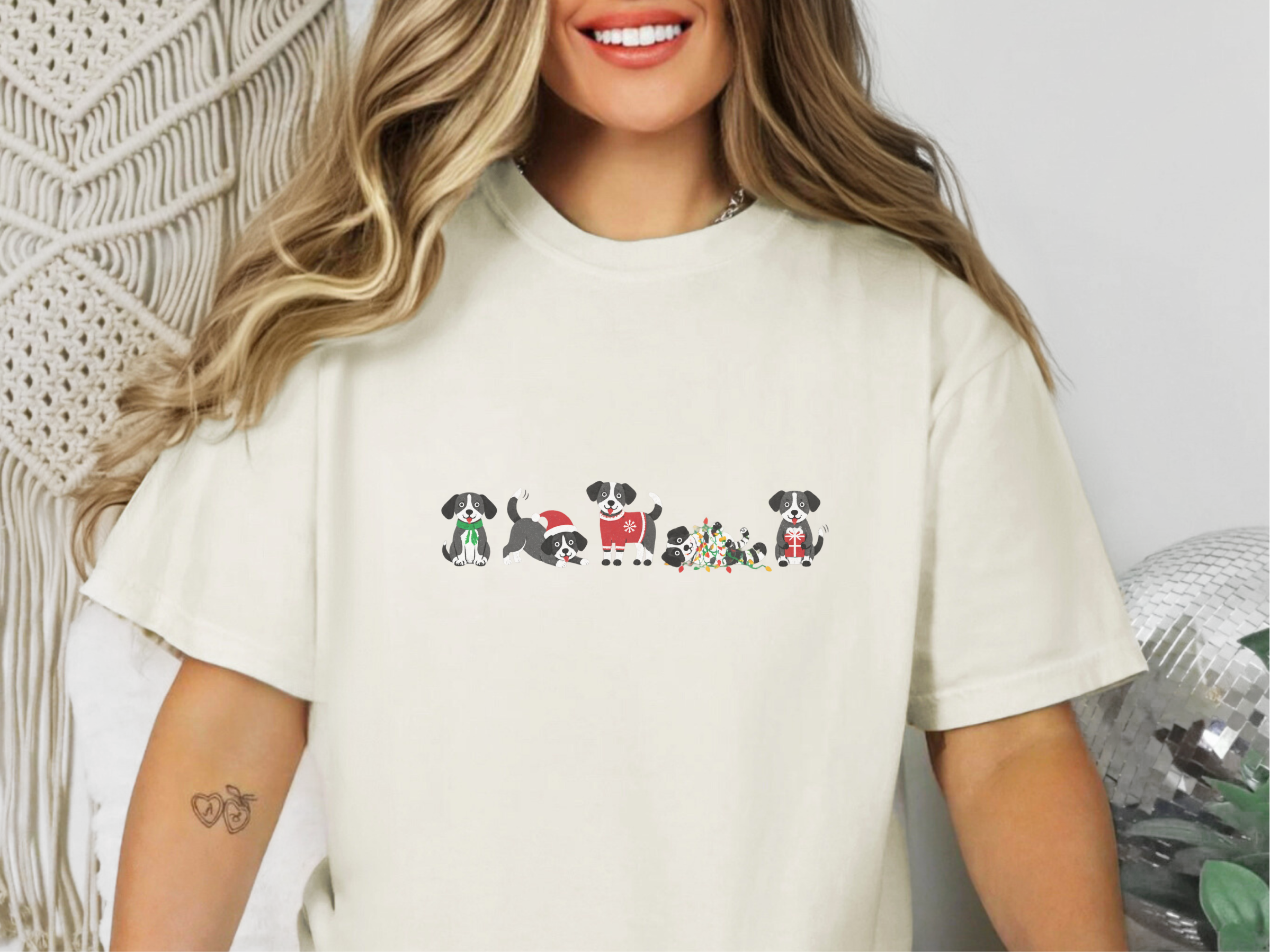 Festive Christmas Dogs Lineup funny shirt - photo 7