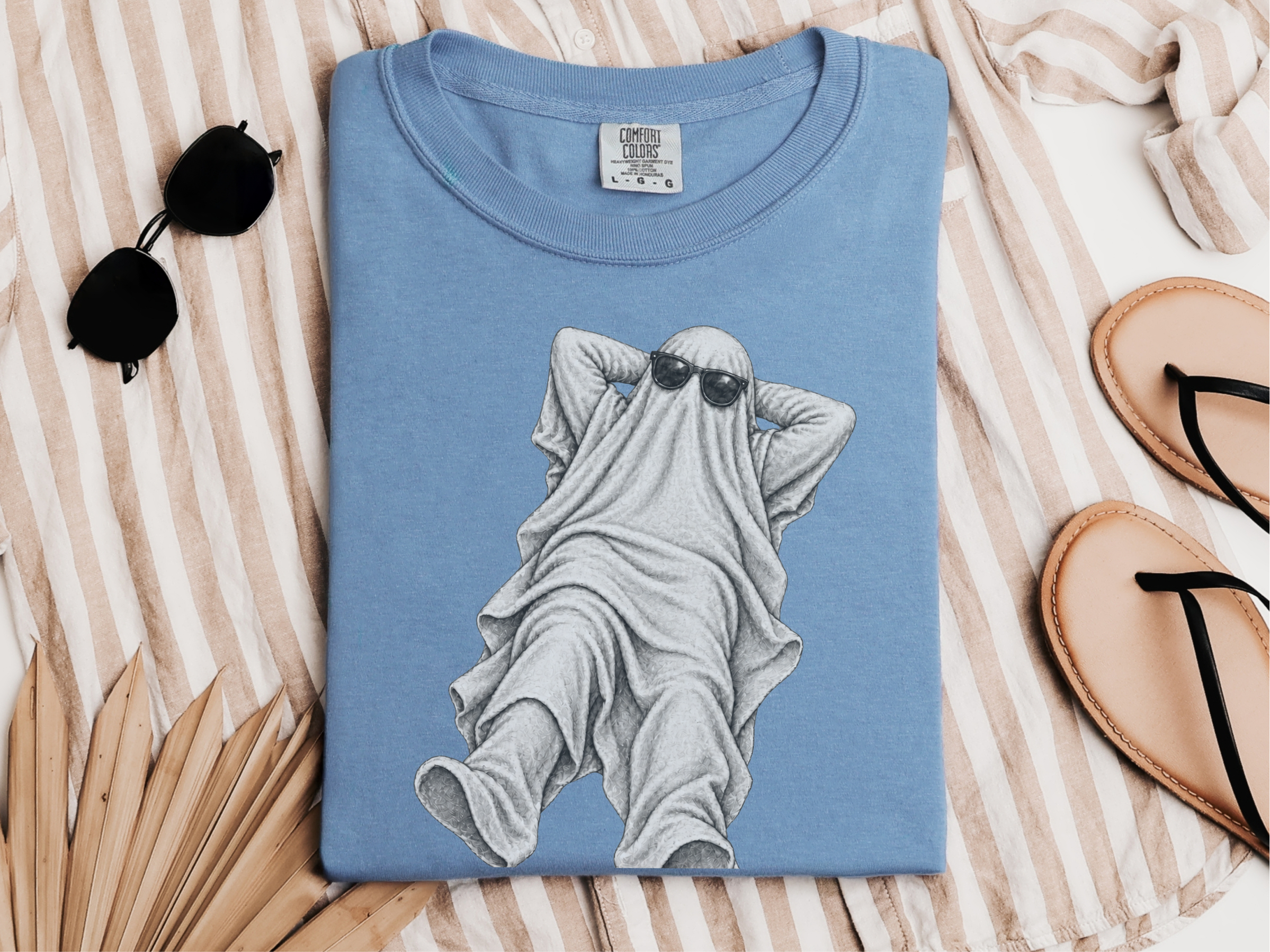 Relaxing Ghost In Sunglasses2 doodle dog shirt - photo 4