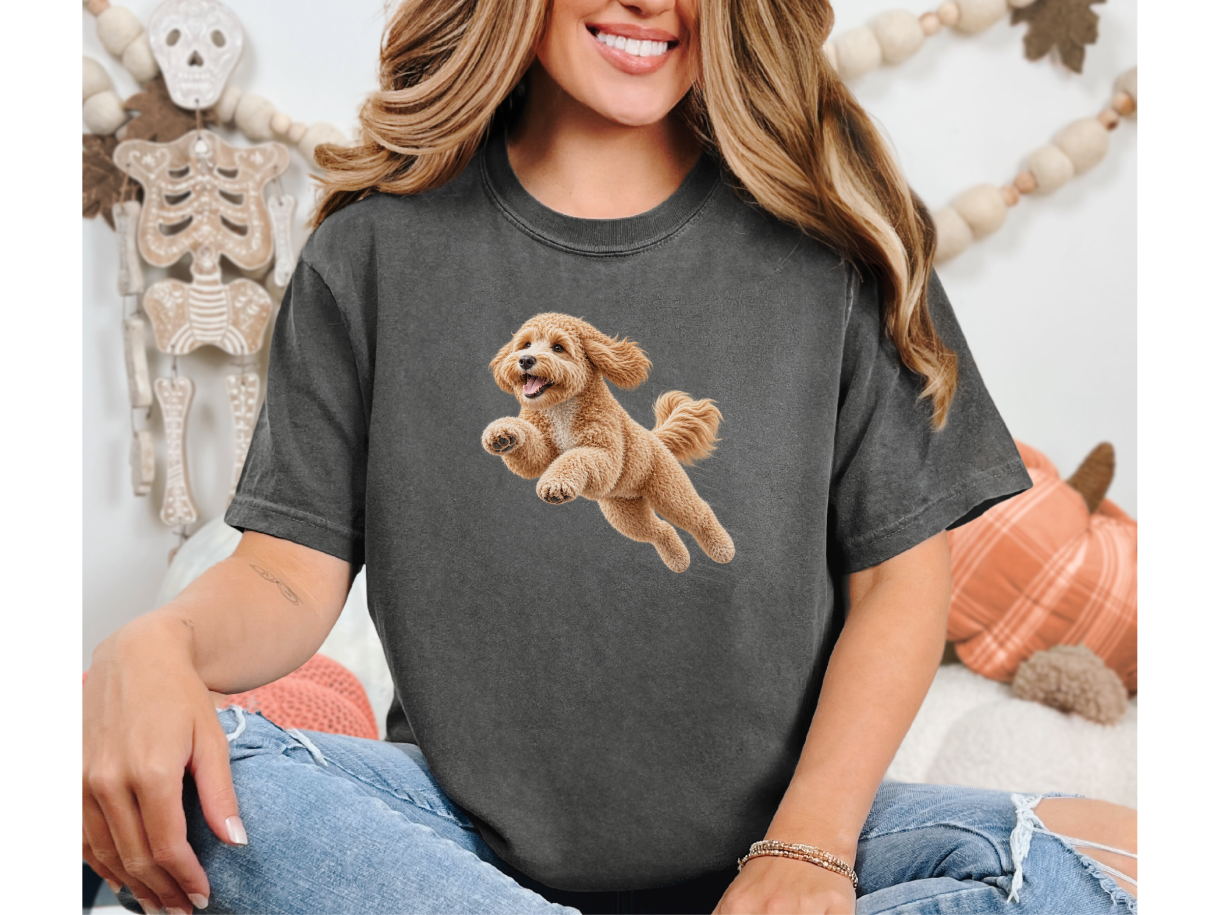 Running Maltipoo Speed Lines doodle dog shirt - photo 4