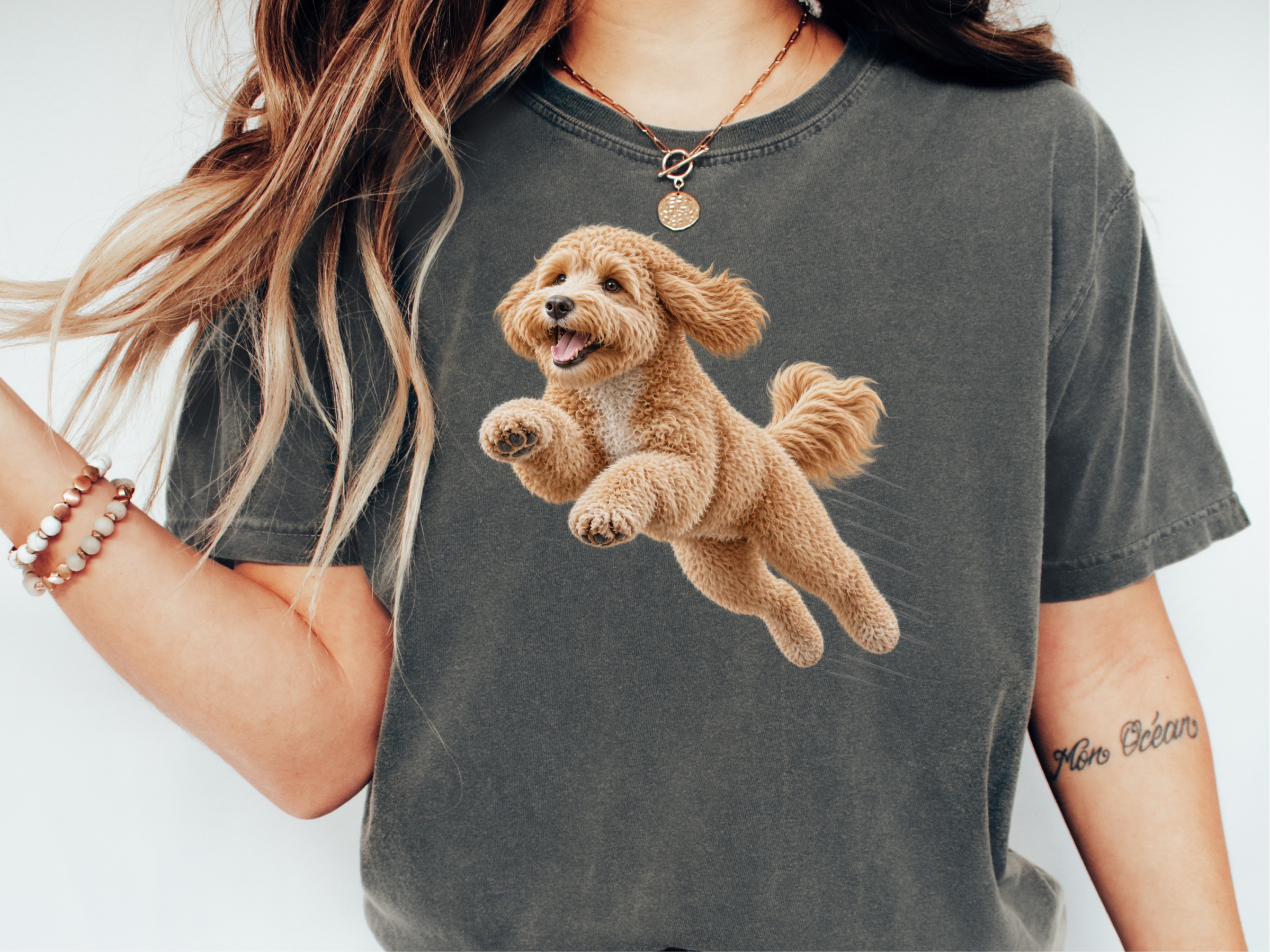 Running Maltipoo Speed Lines doodle dog shirt - photo 1