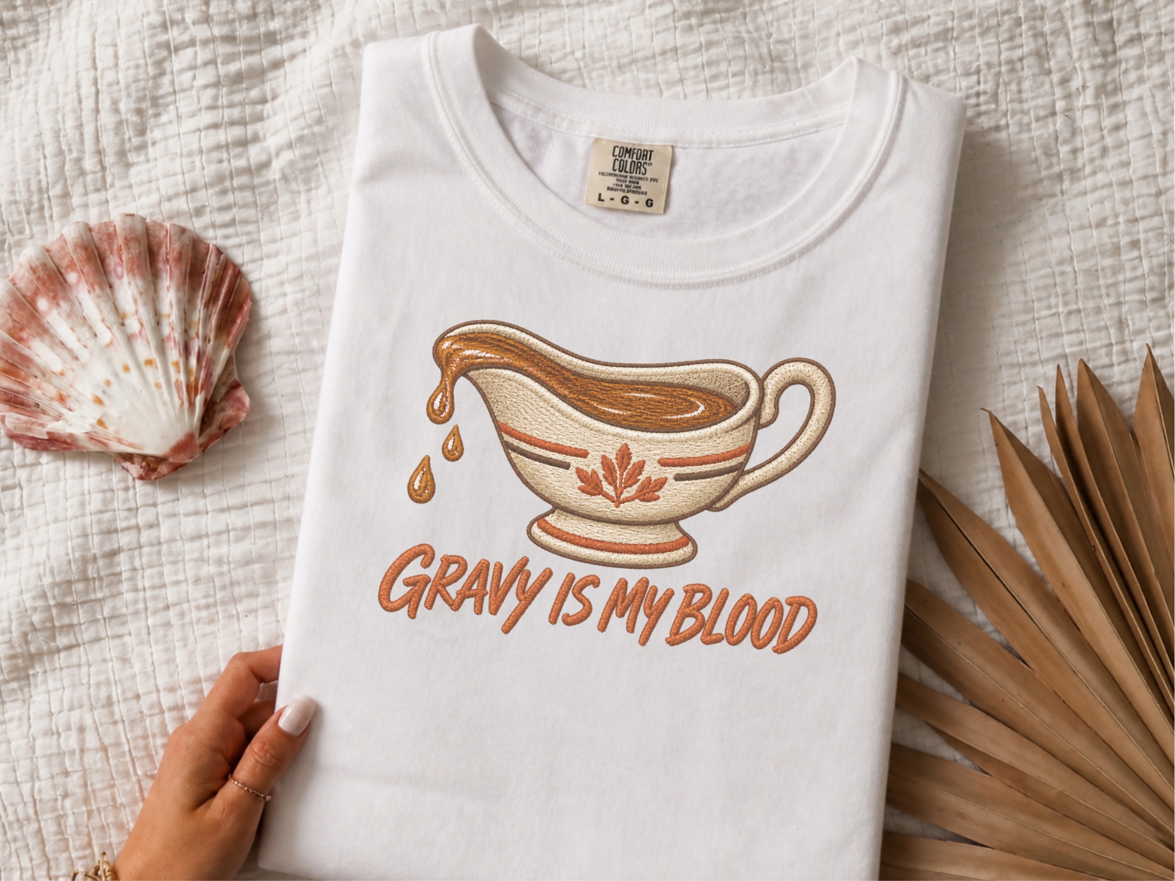 Gravy Is My Blood Embroidery funny shirt - photo 2