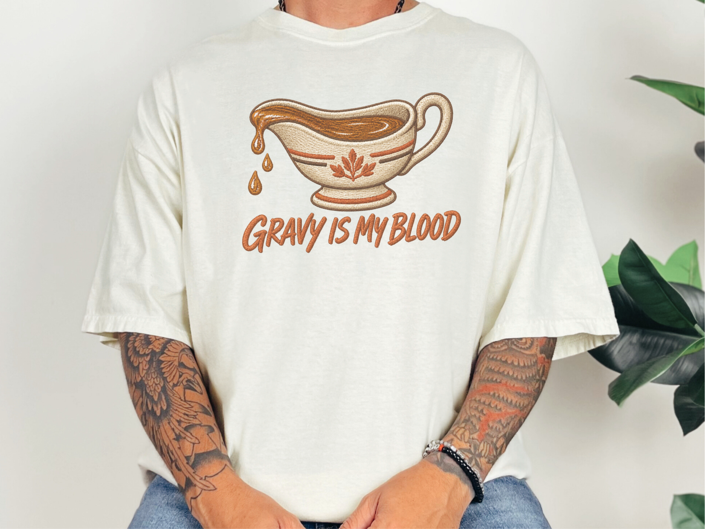 Gravy Is My Blood Embroidery funny shirt - photo 7
