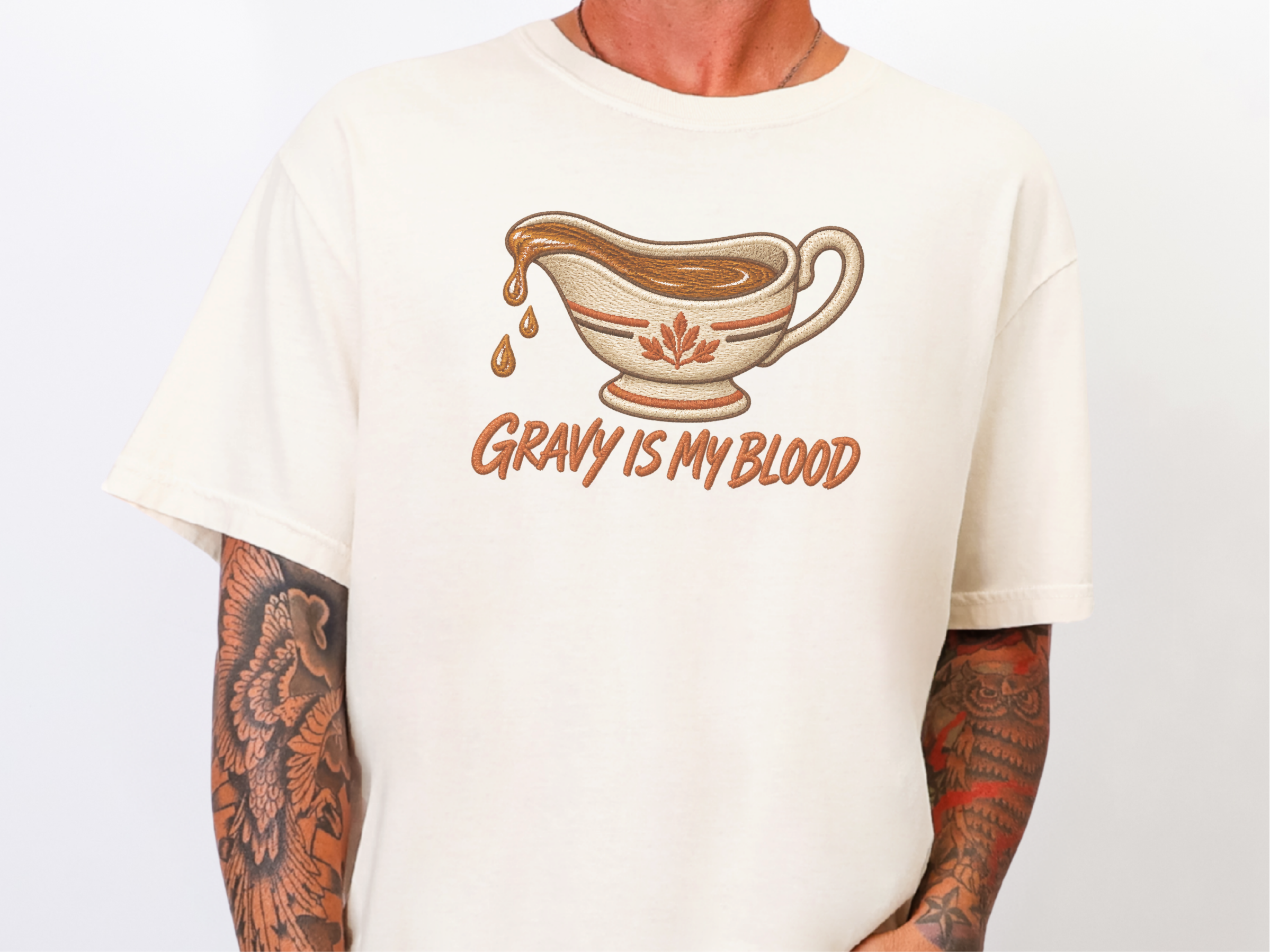 Gravy Is My Blood Embroidery funny shirt - photo 6