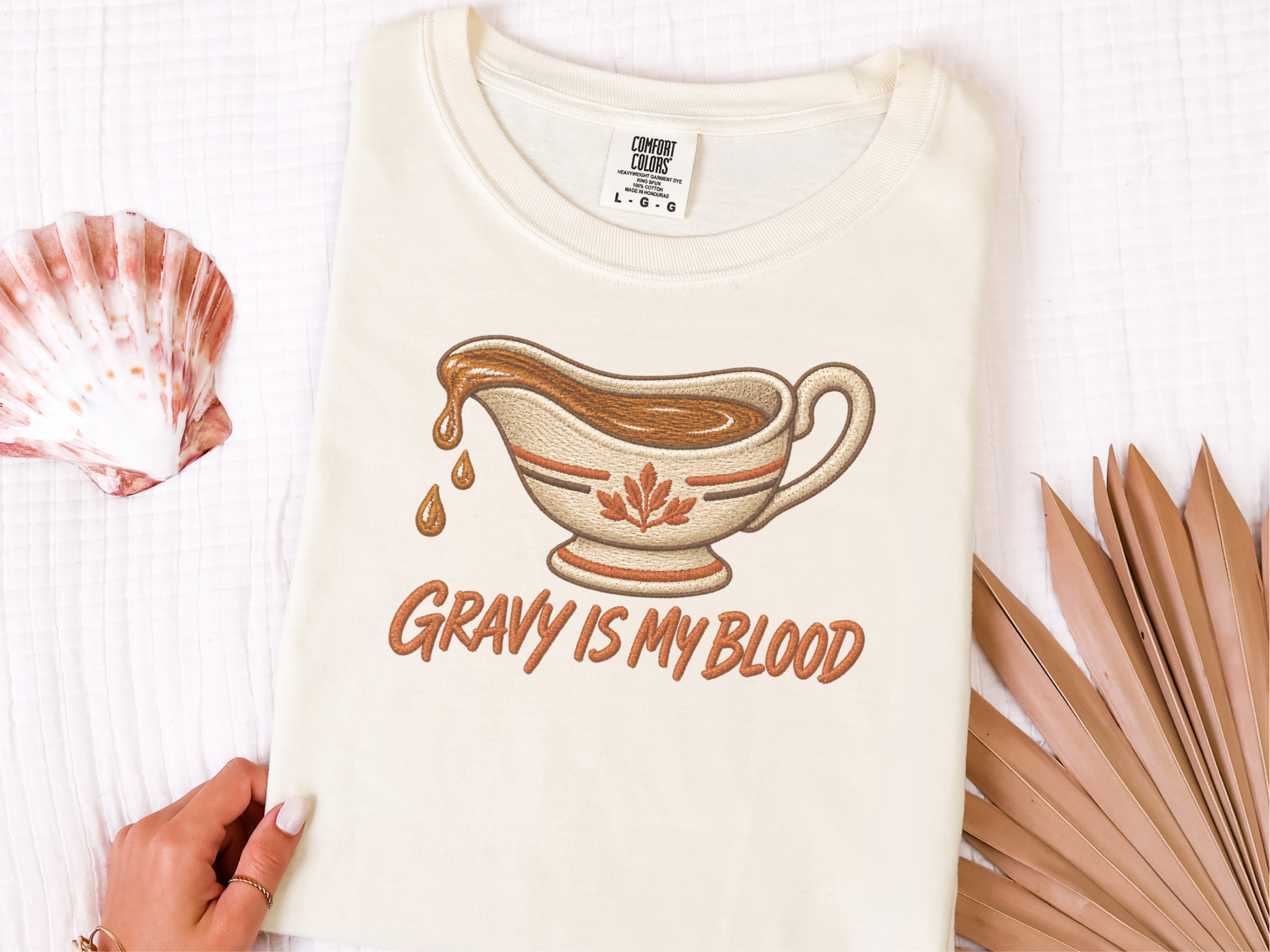 Gravy Is My Blood Embroidery funny shirt - photo 8