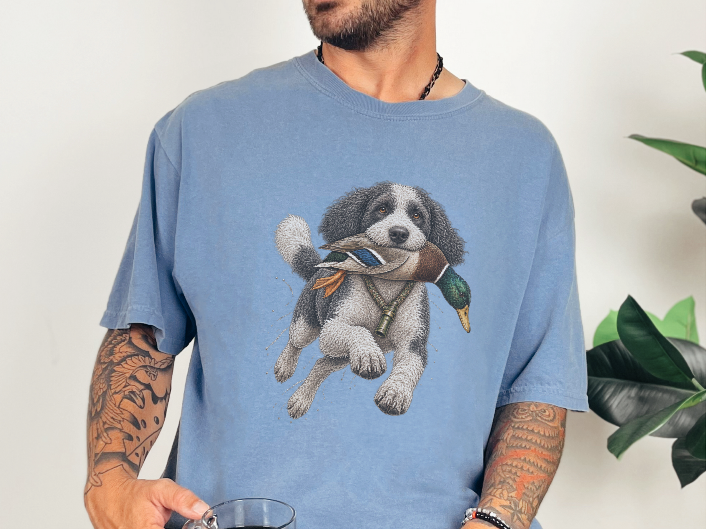 Sheepadoodle Mallard Duck Retriever doodle dog shirt - photo 6