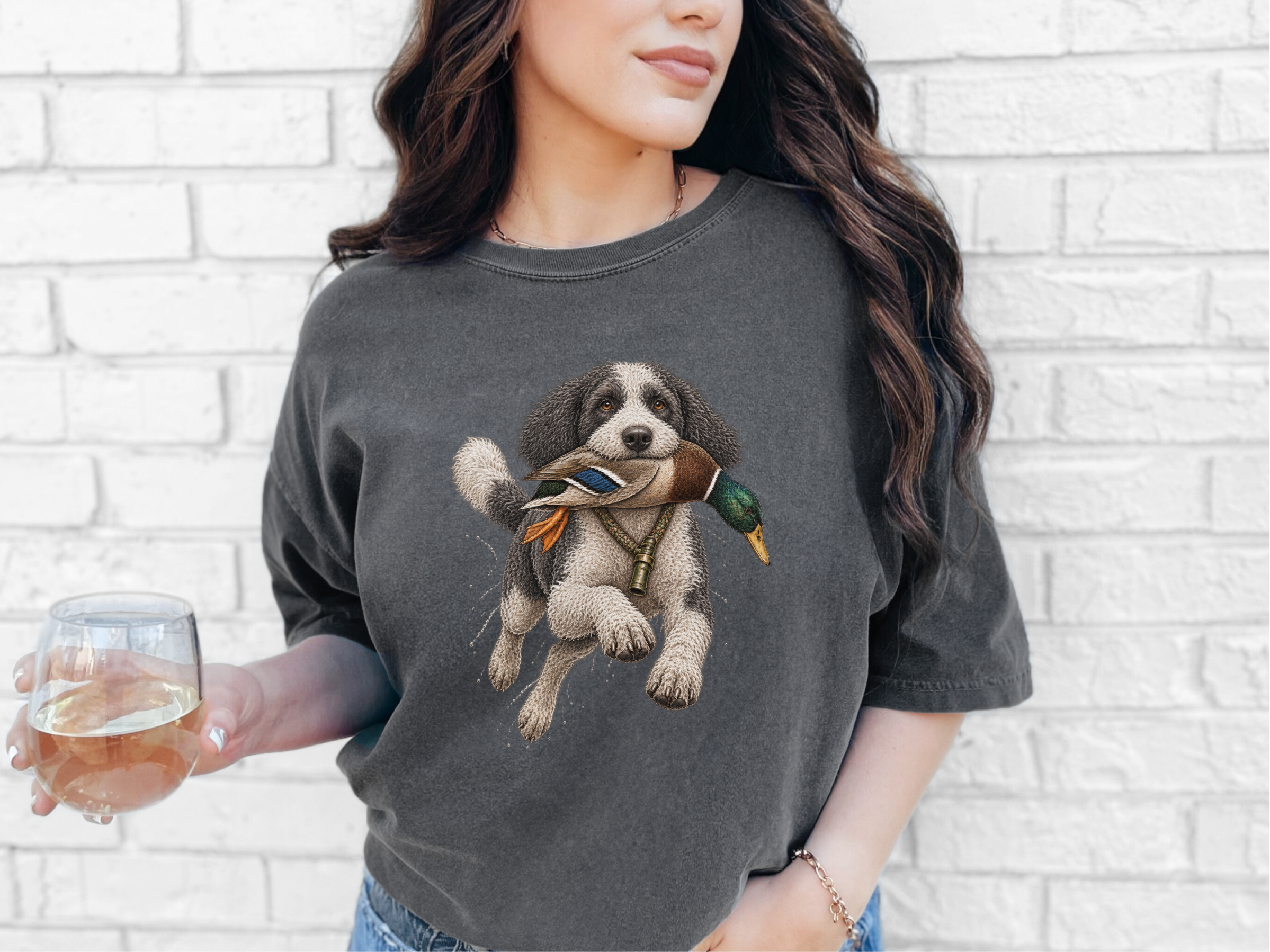 Sheepadoodle Mallard Duck Retriever doodle dog shirt - photo 4