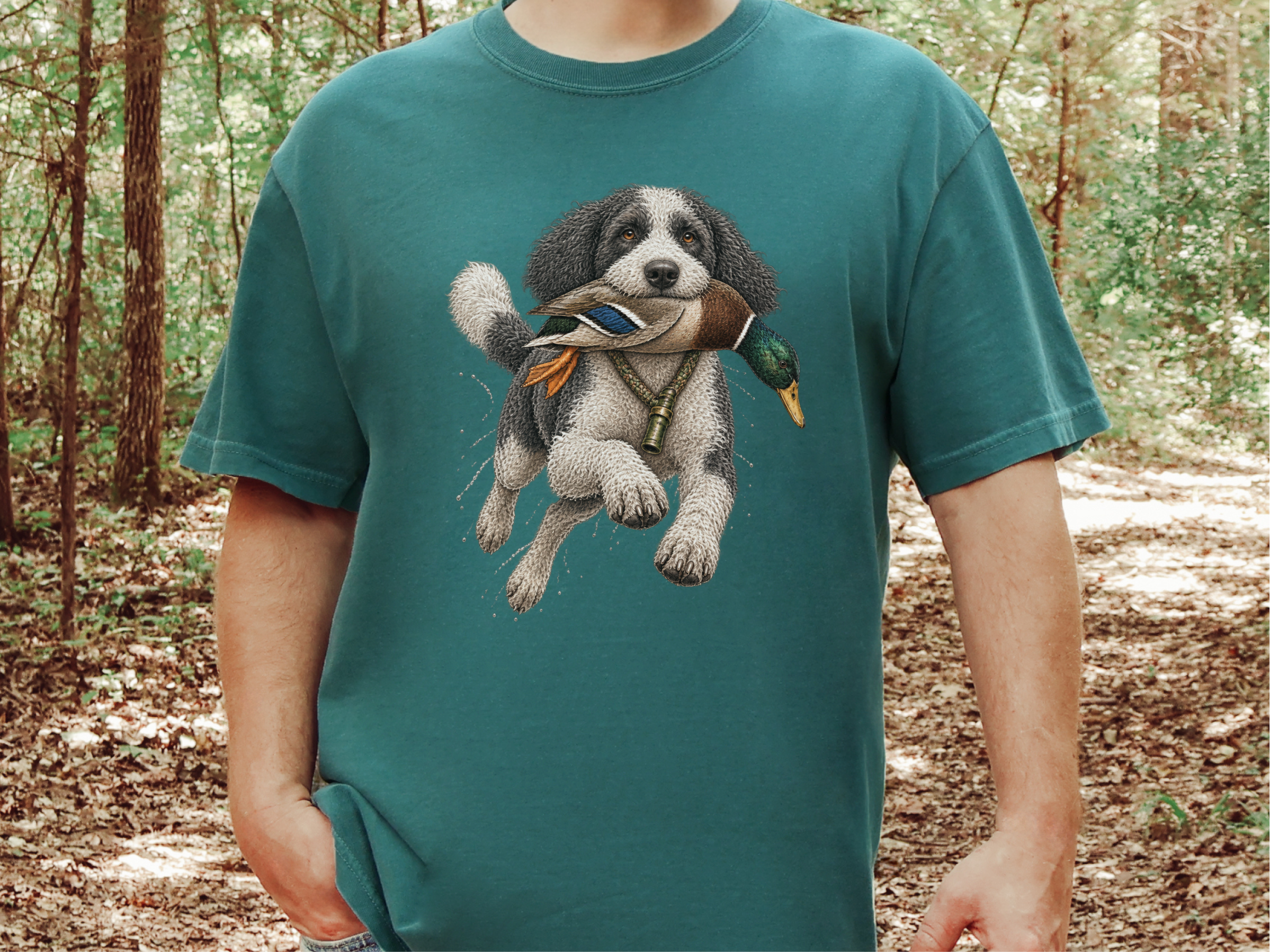 Sheepadoodle Mallard Duck Retriever doodle dog shirt - photo 7