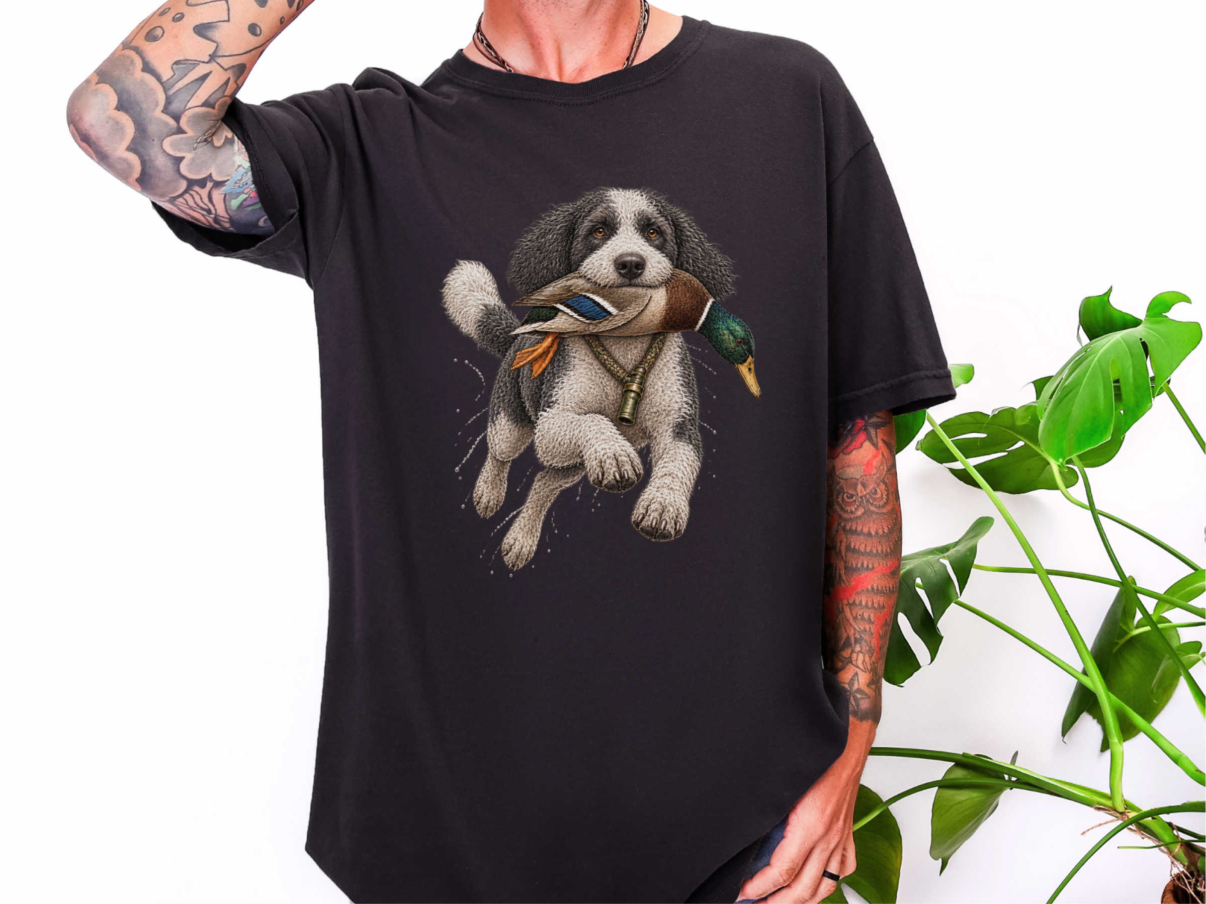 Sheepadoodle Mallard Duck Retriever doodle dog shirt - photo 2