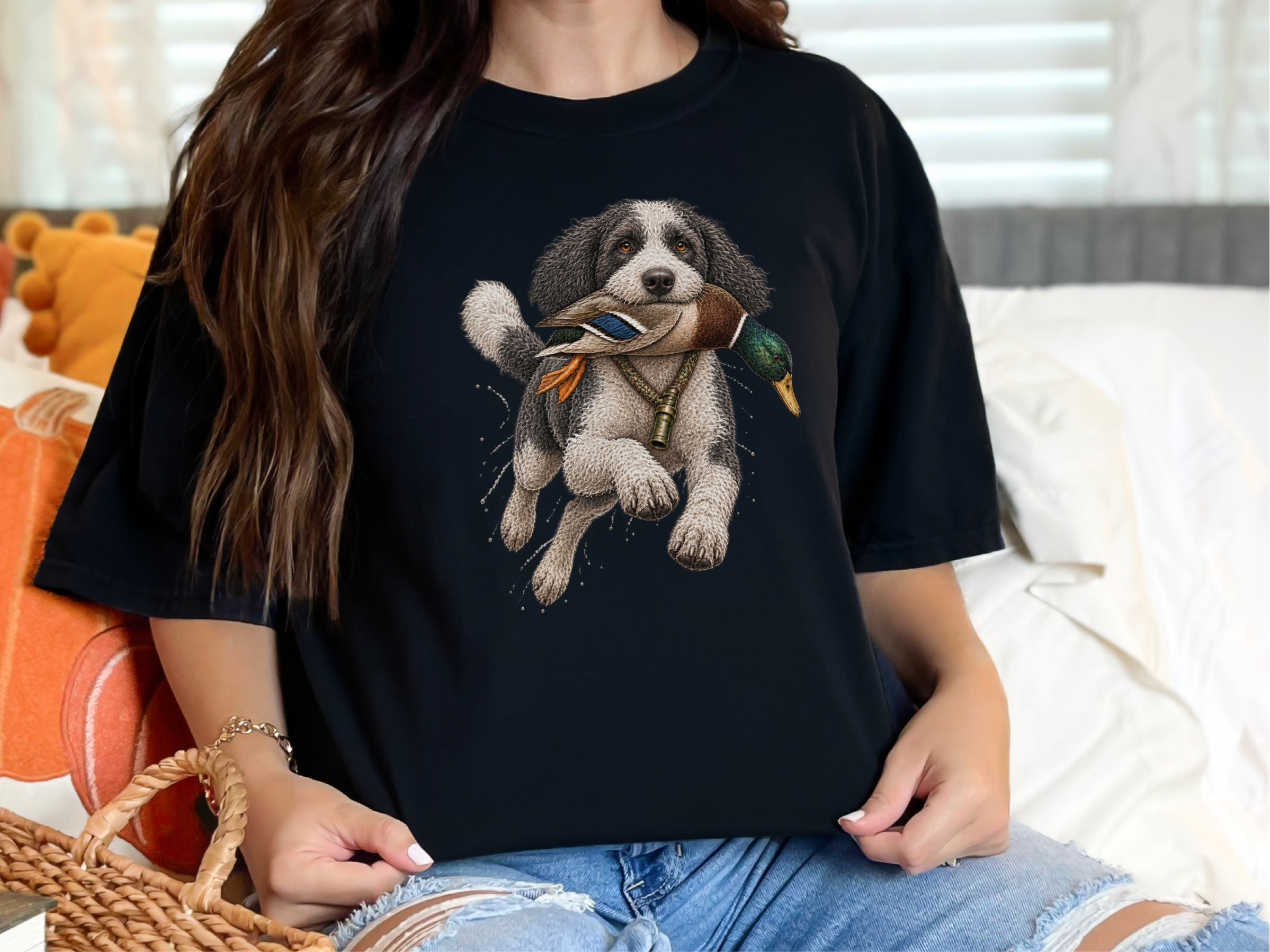Sheepadoodle Mallard Duck Retriever doodle dog shirt - photo 1