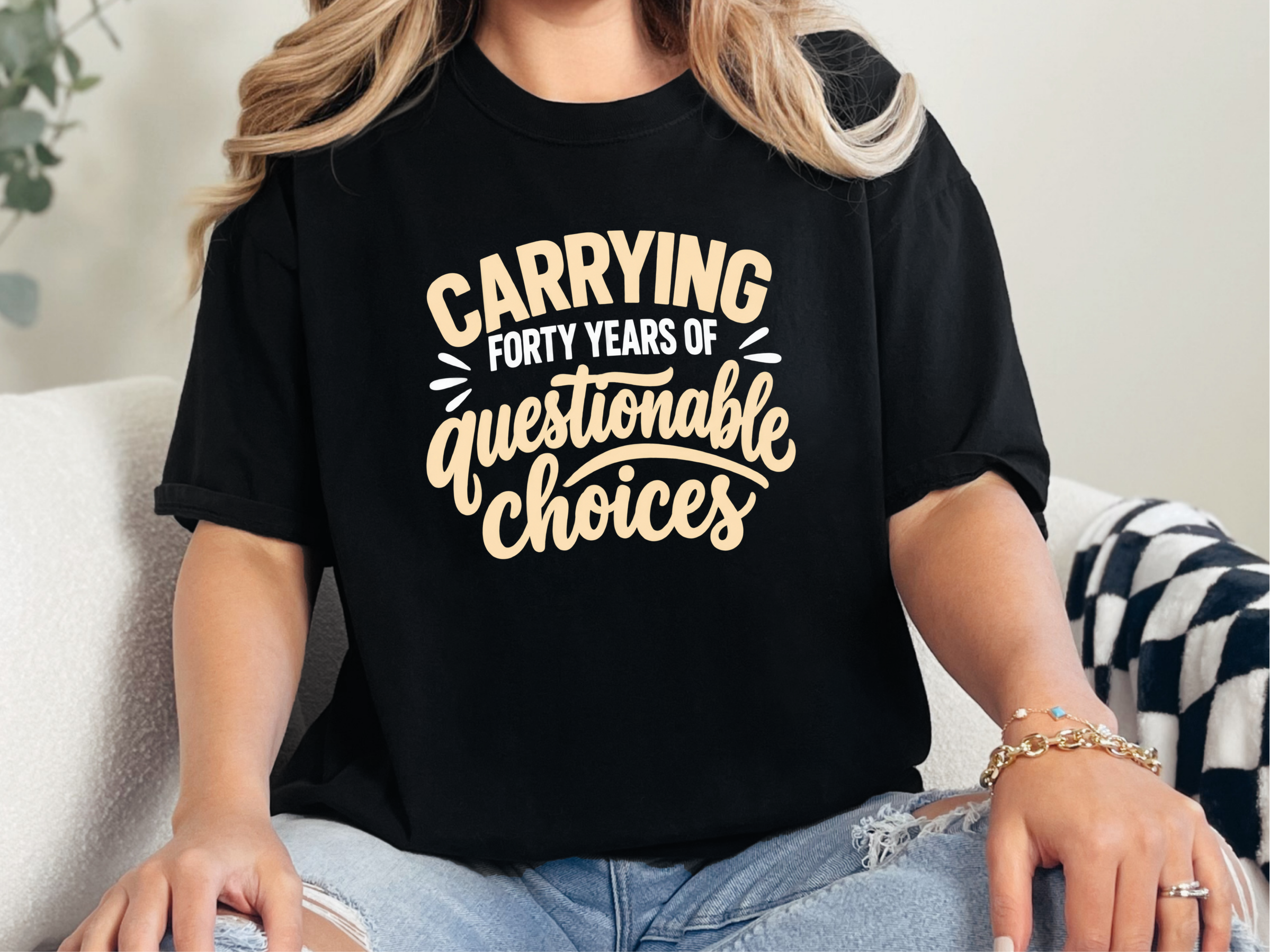 Forty Years Of Questionable Choices funny shirt - photo 3