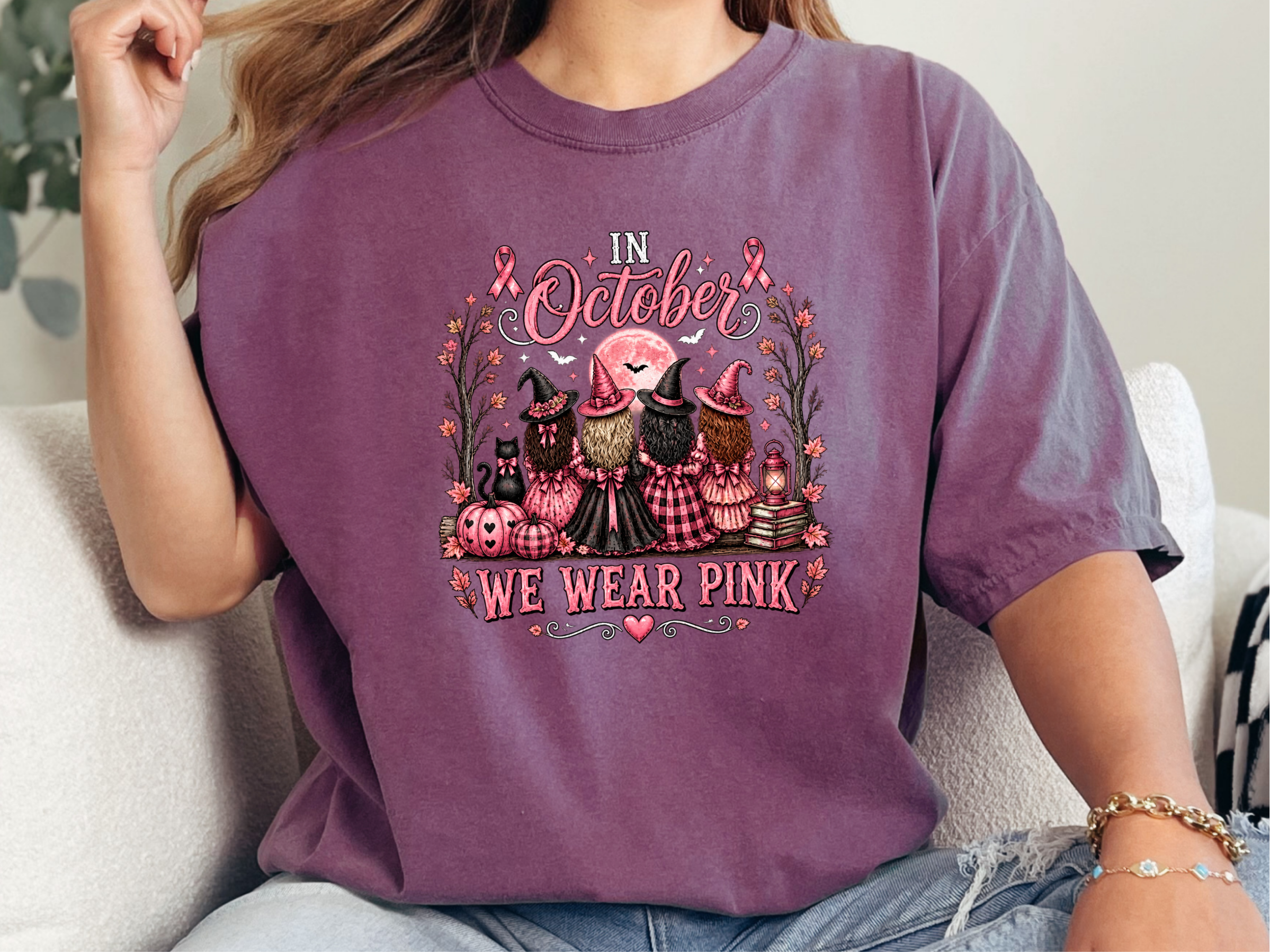 Pink Witches Breast Cancer Squad funny shirt - photo 8