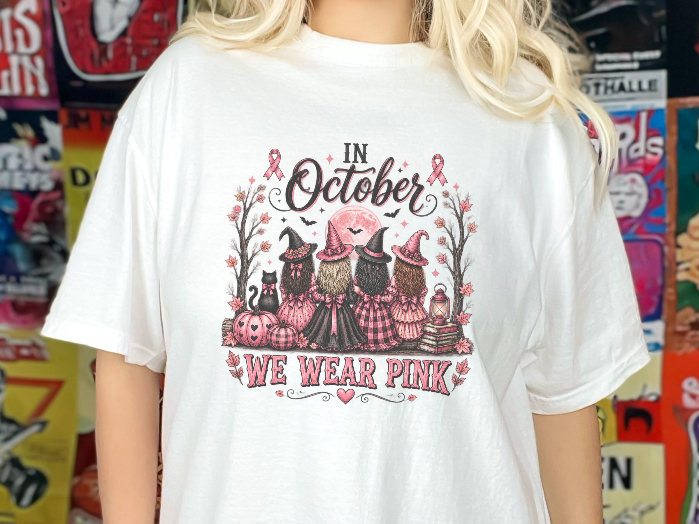 Pink Witches Breast Cancer Squad funny shirt - photo 1