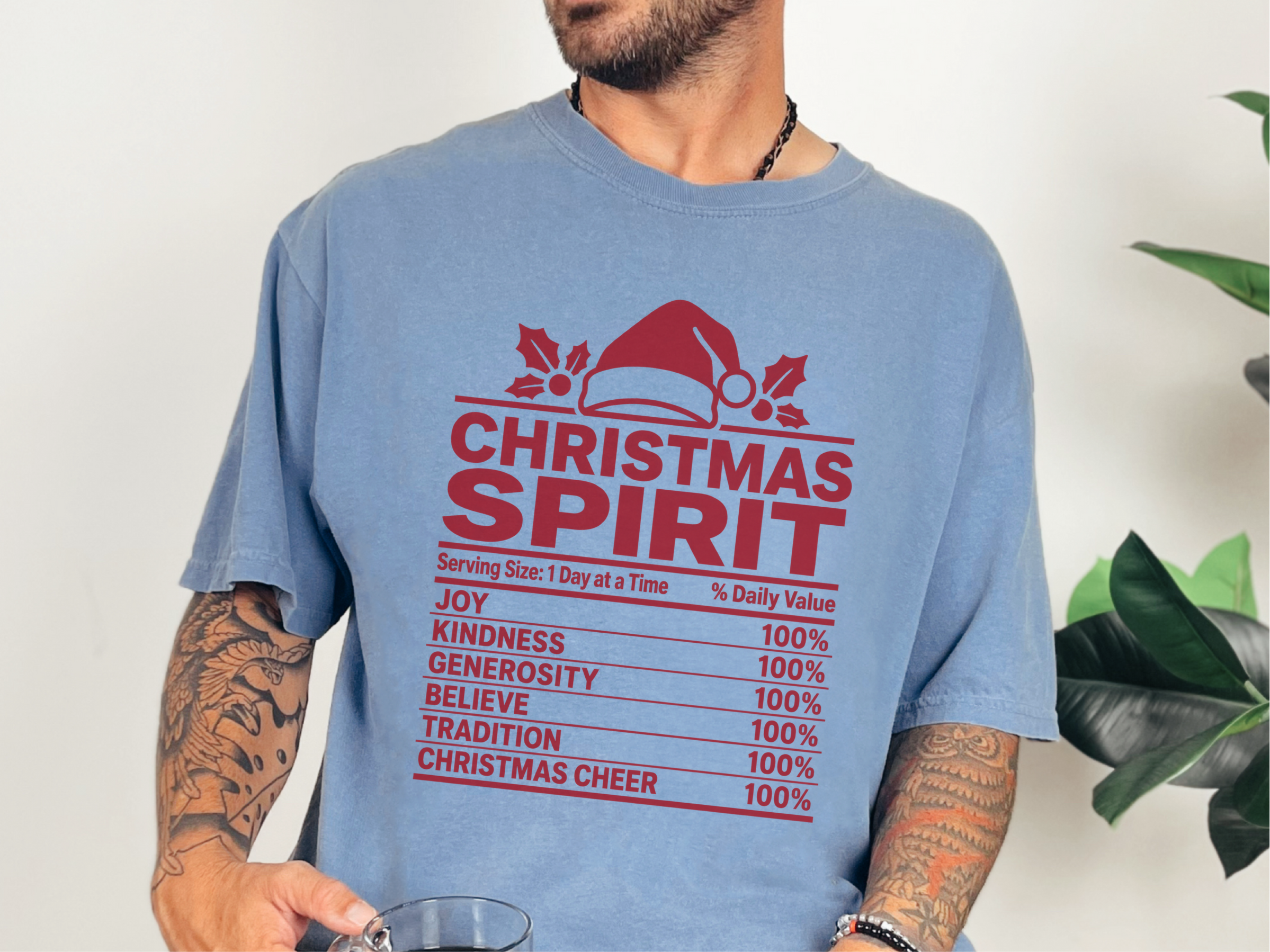 Christmas Spirit Nutrition Label funny shirt - photo 7