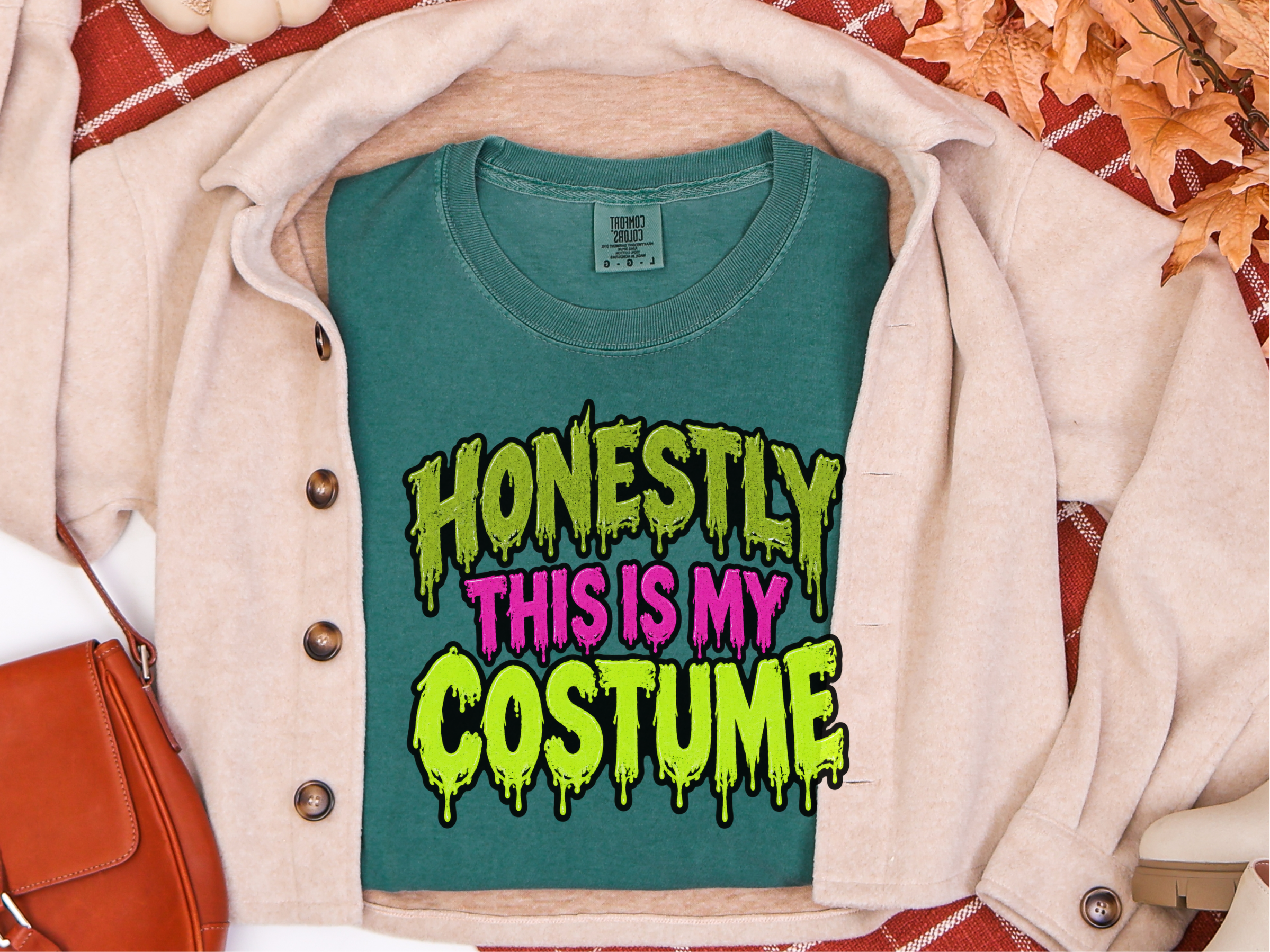 Slime Dripping Honestly Costume Text funny shirt - photo 8