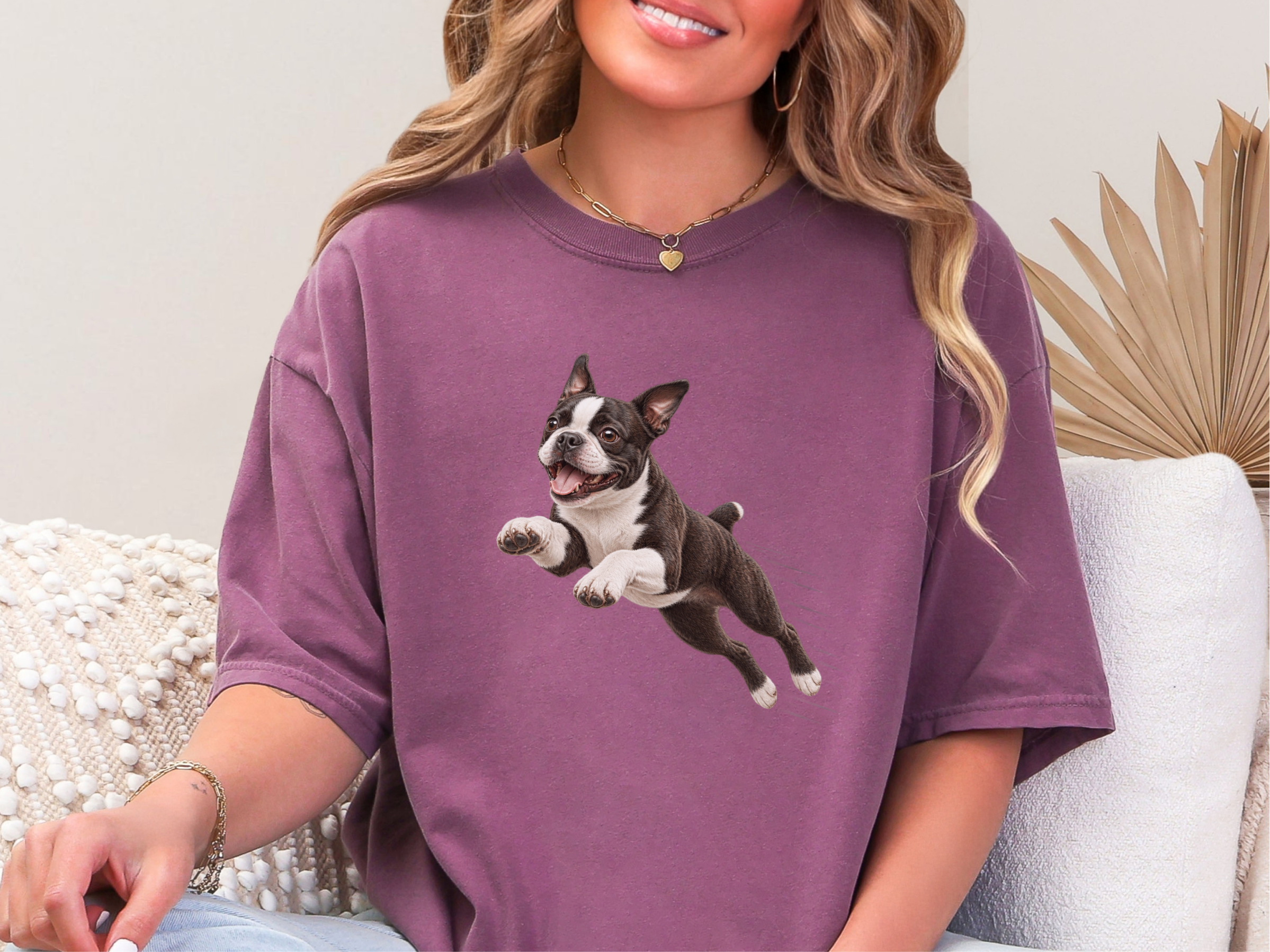 Running Boston Terrier Speed Lines doodle dog shirt - photo 7