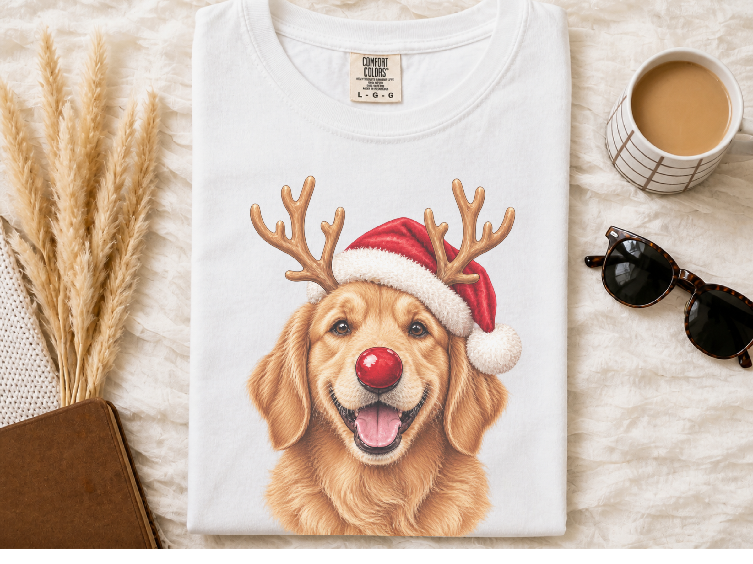 Golden Retriever Christmas Reindeer doodle dog shirt - photo 1