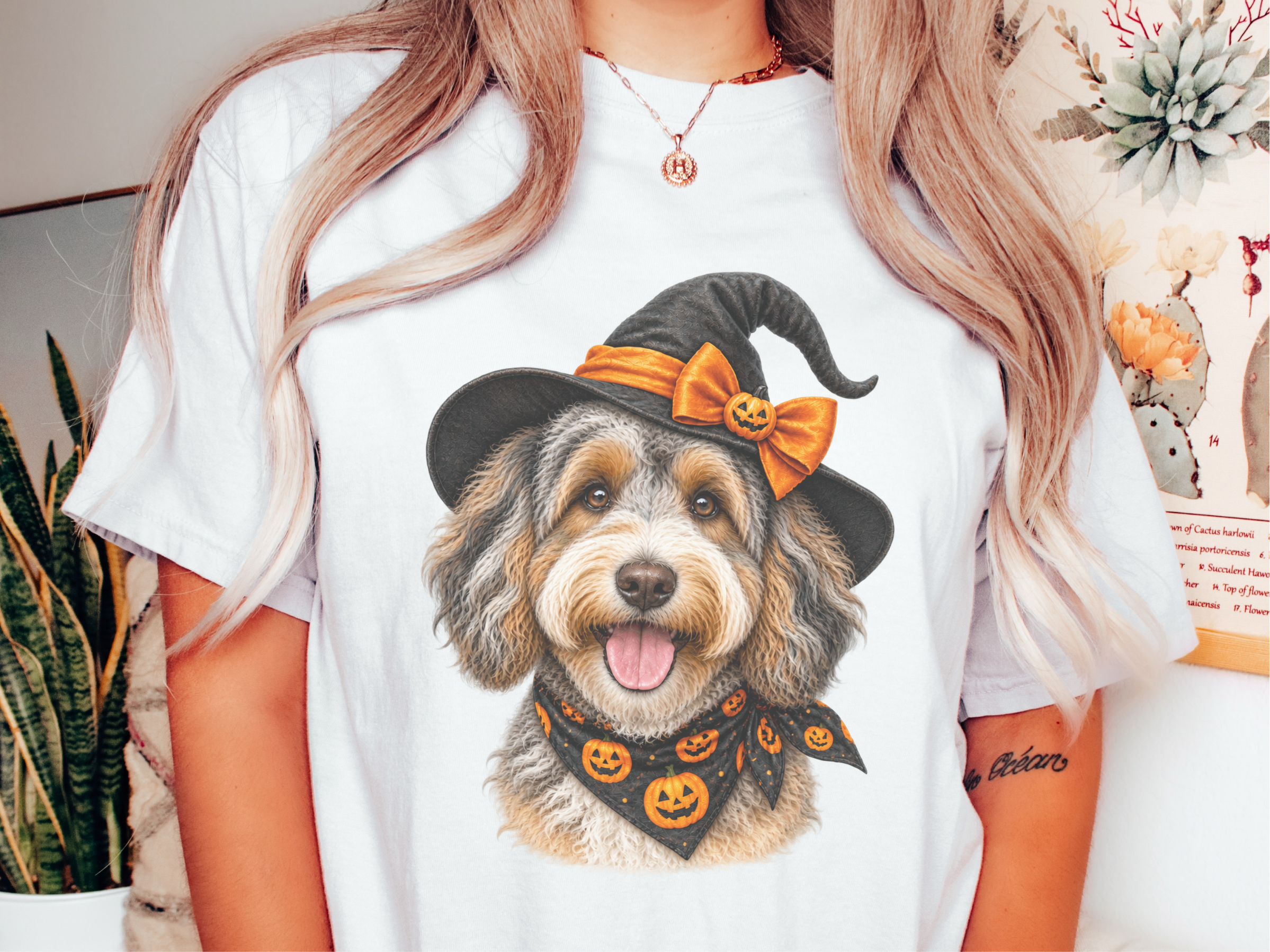 Aussiedoodle Halloween Witch Hat - photo 1