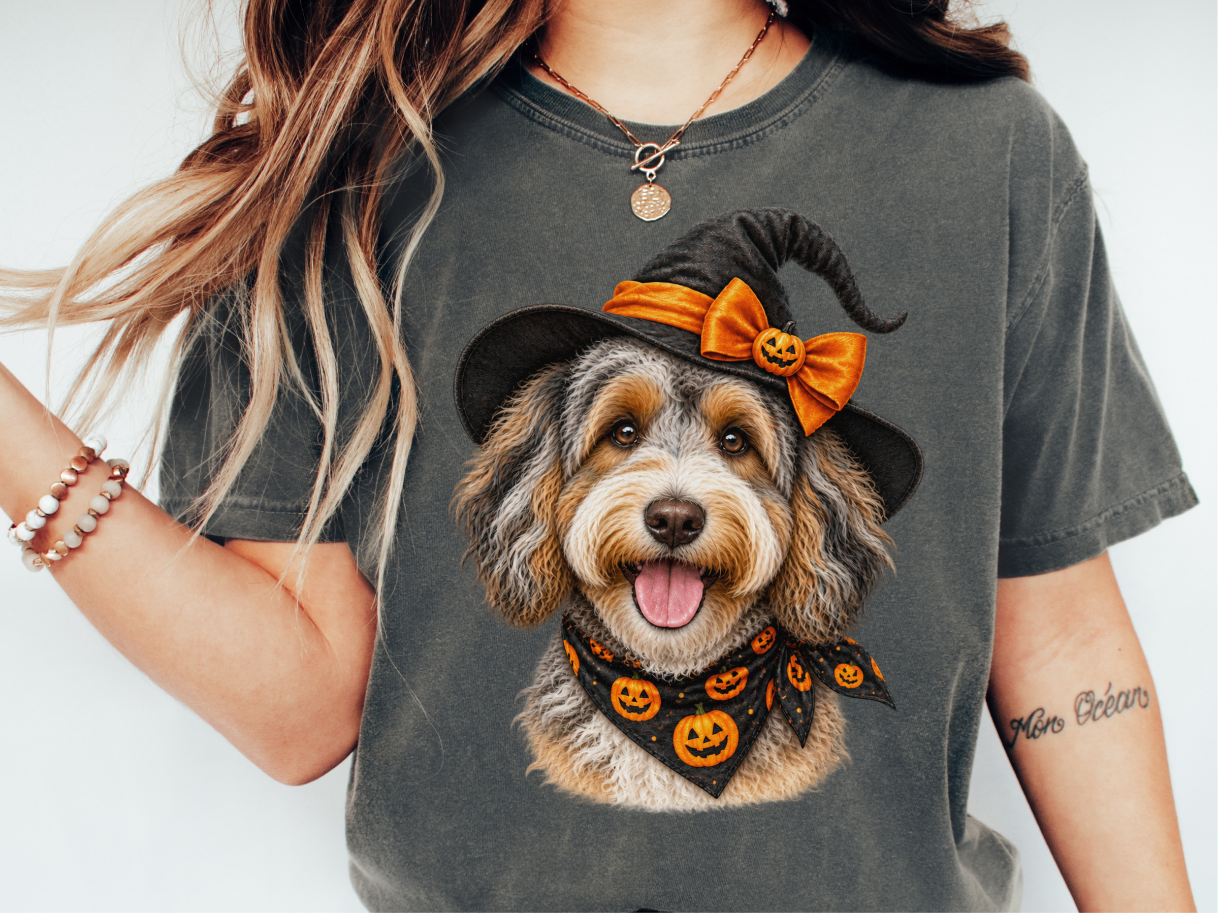 Aussiedoodle Halloween Witch Hat - photo 2