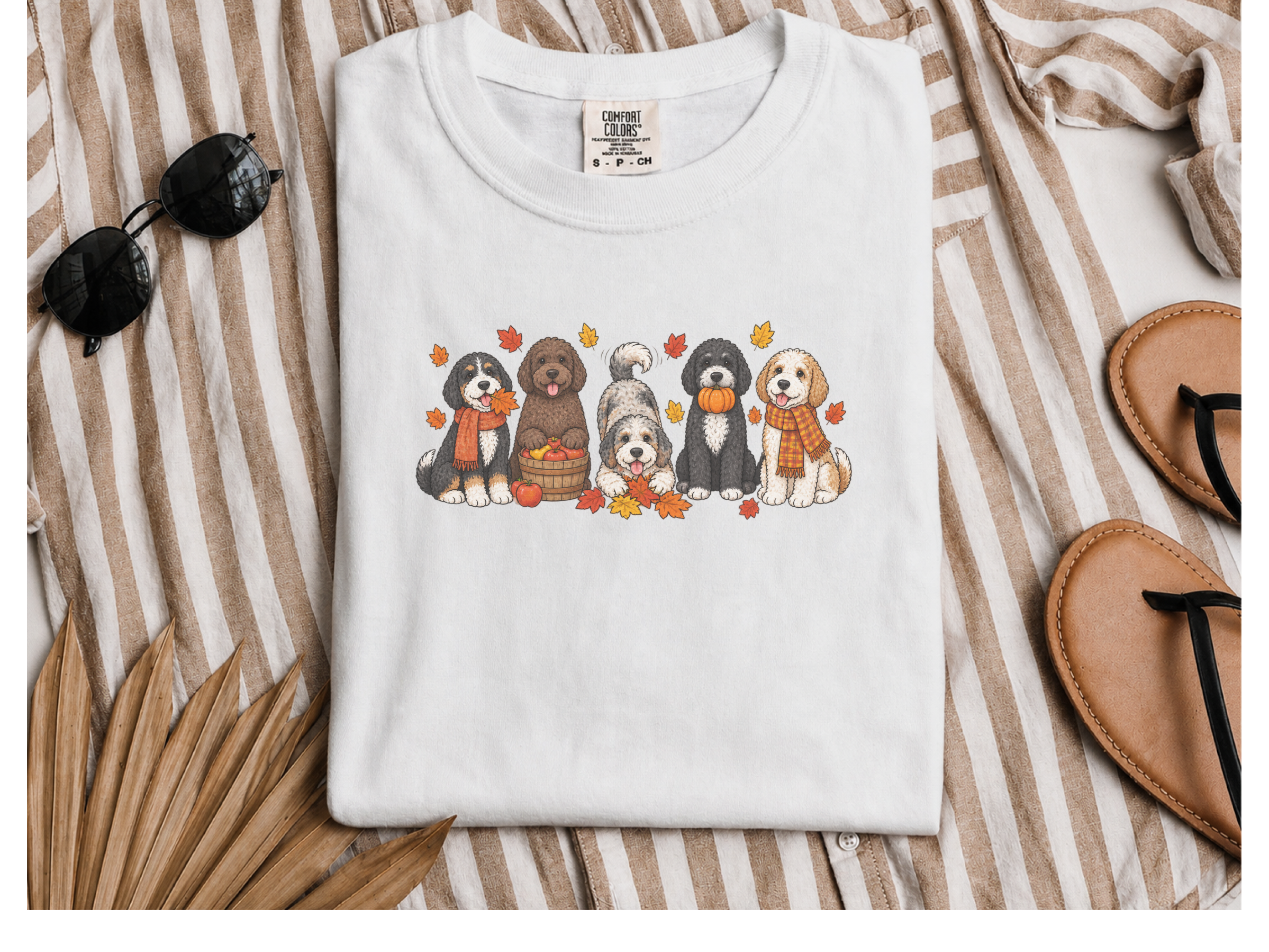 Autumn Bernedoodles Fall Activities doodle dog shirt - photo 1