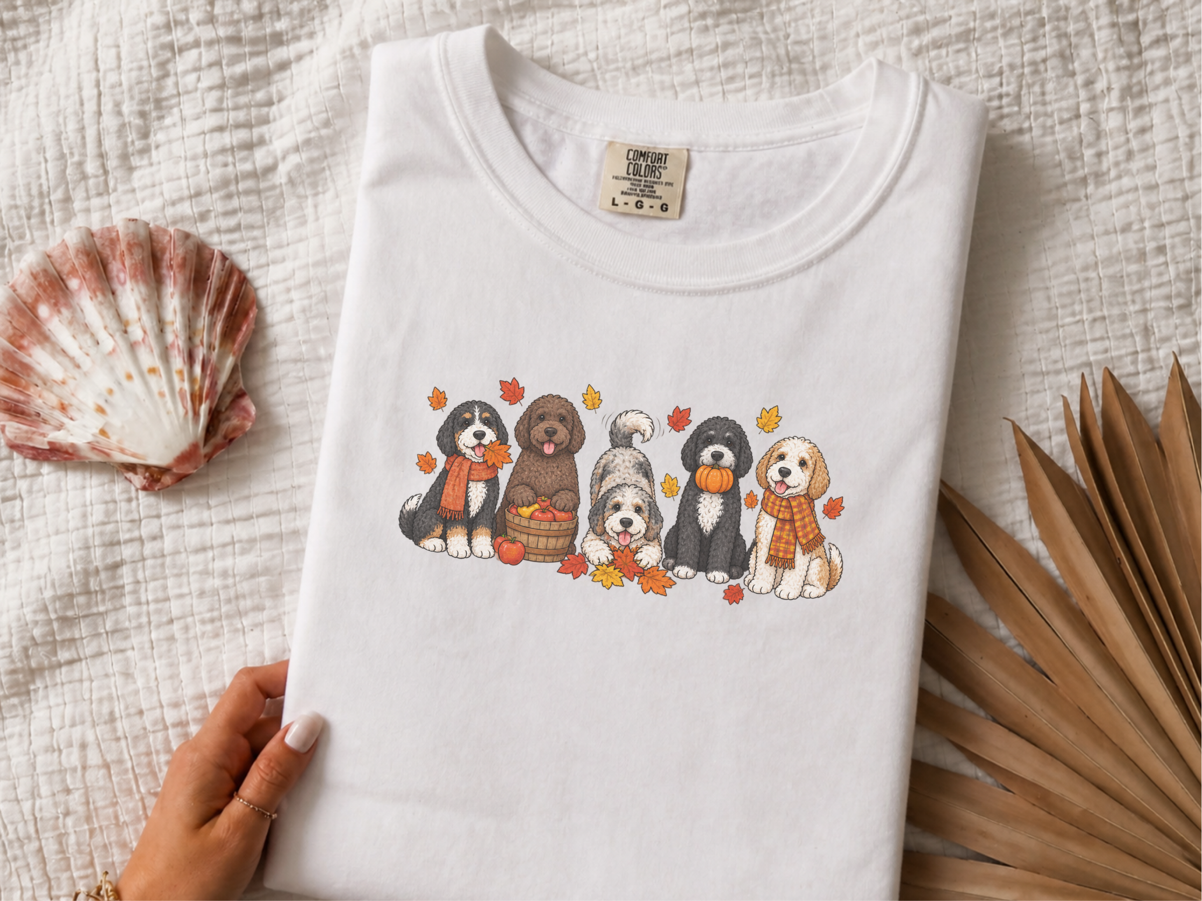 Autumn Bernedoodles Fall Activities doodle dog shirt - photo 2