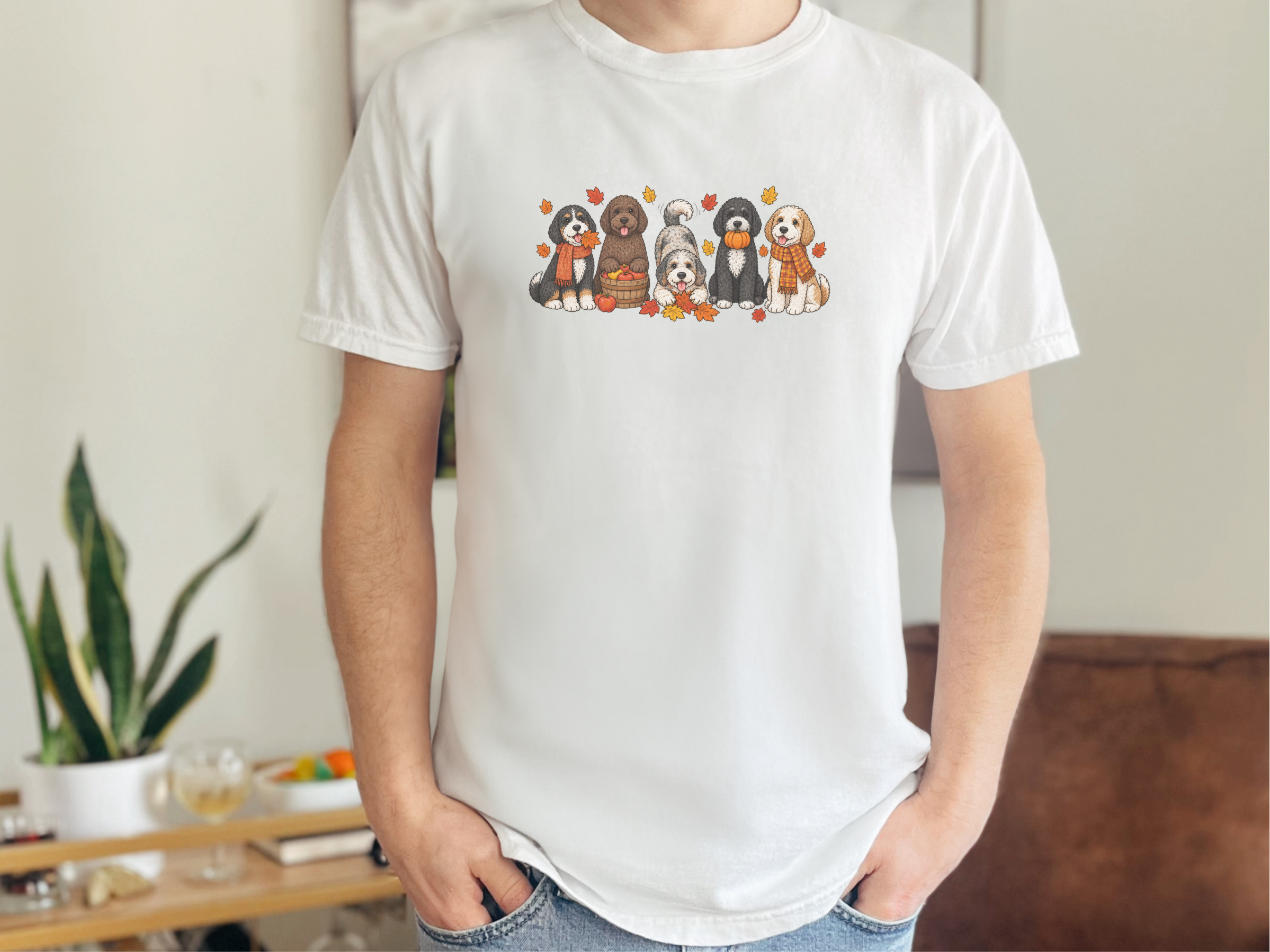 Autumn Bernedoodles Fall Activities doodle dog shirt - photo 3