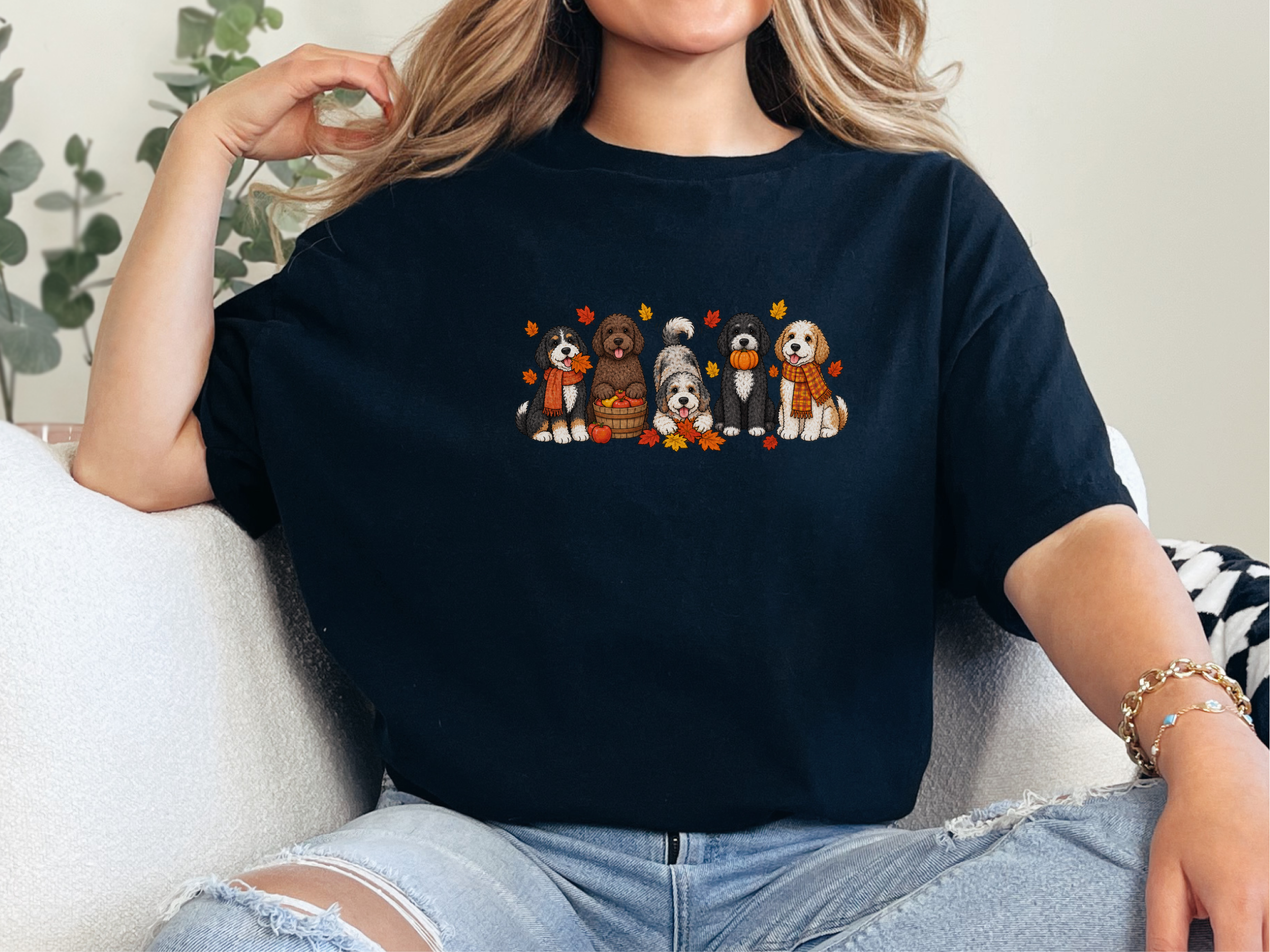 Autumn Bernedoodles Fall Activities doodle dog shirt - photo 4